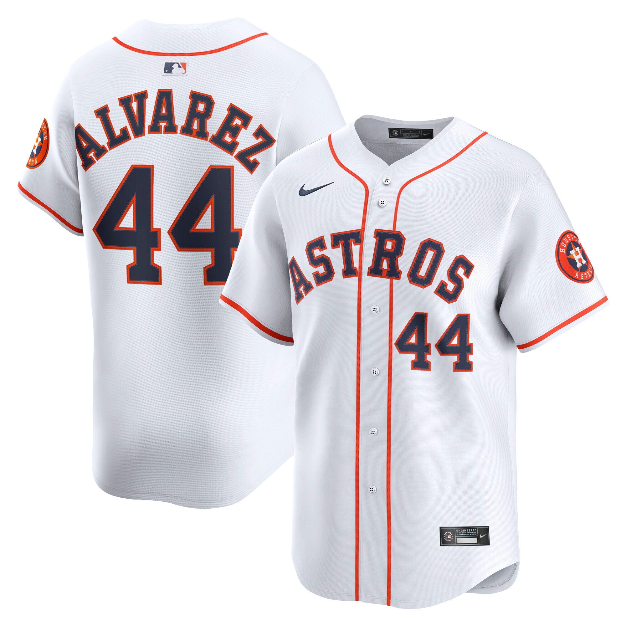 Men's Houston Astros Yordan Alvarez White Home Limited Player Jersey 