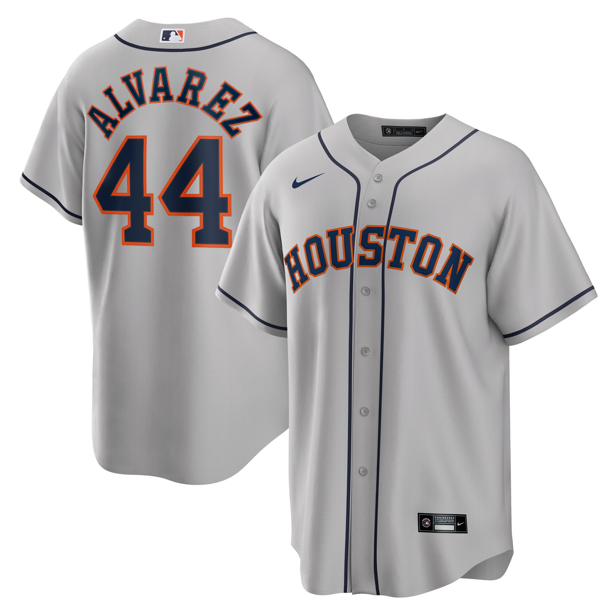 Men's Houston Astros Yordan Álvarez Gray Road Player Jersey 