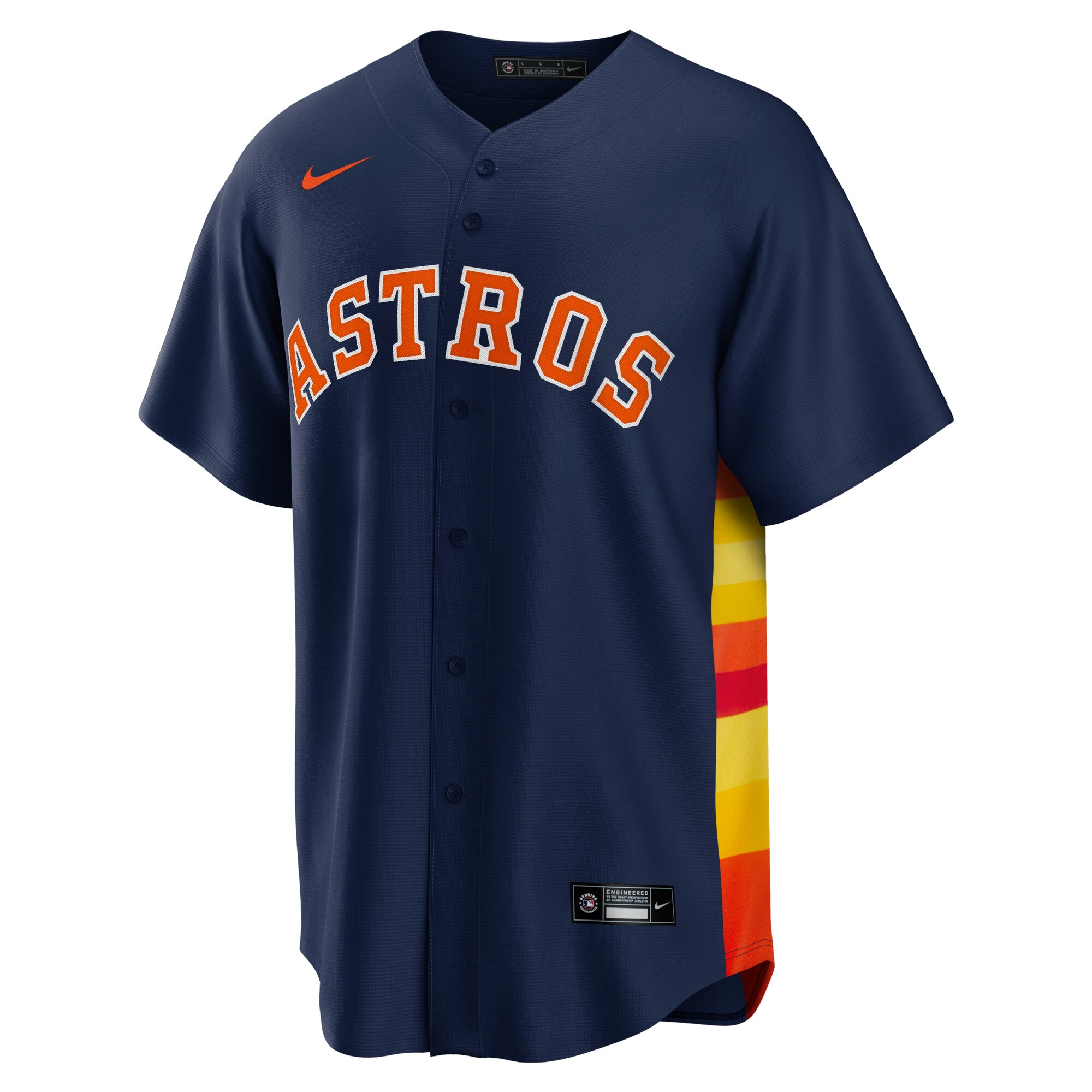 Alternative view of Men's Houston Astros Yordan Álvarez Navy Alternate Player Jersey 