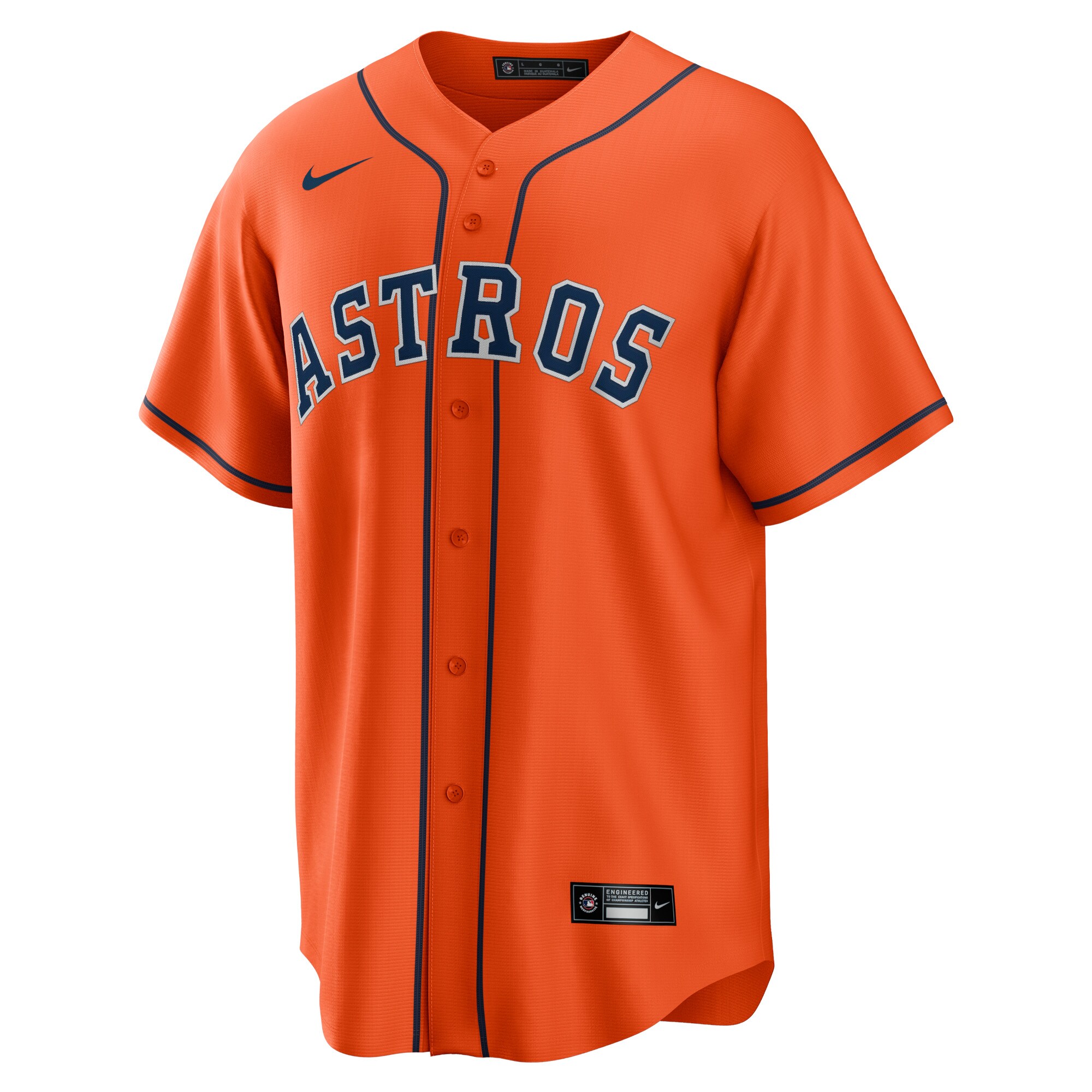 Alternative view of Men's Houston Astros Yordan Álvarez Orange Alternate Player Jersey 