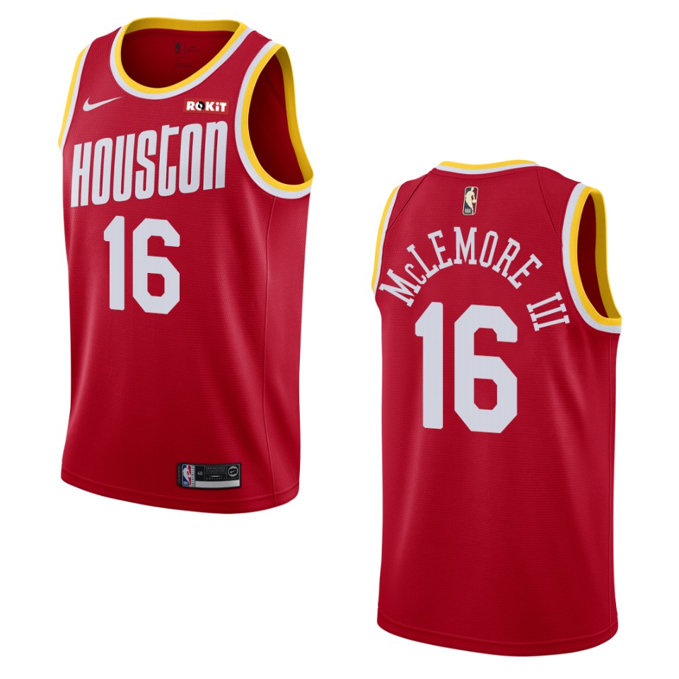 Men's Houston Rockets #16 Ben Mclemore Iii Hardwood Classics Swingman Jersey - Red