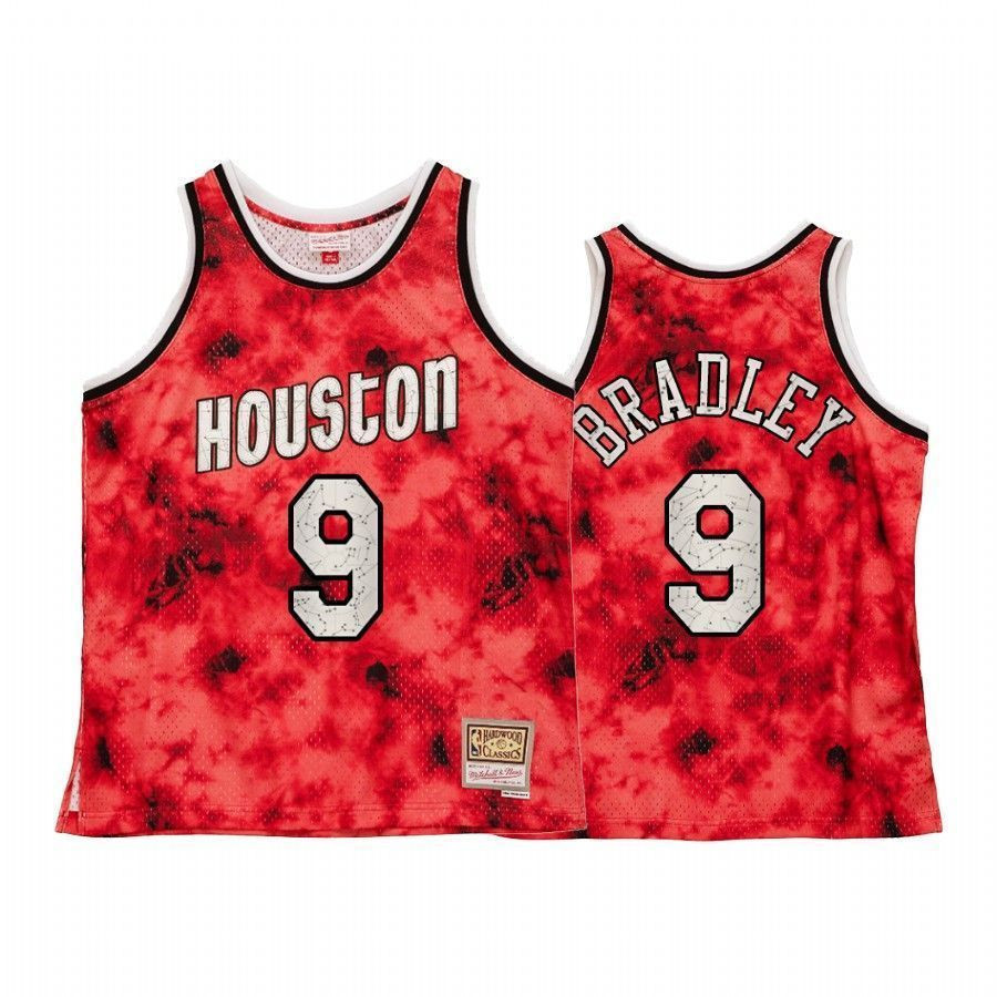 Men's Houston Rockets Avery Bradley Galaxy Constellation Jersey Red Throwback - JS443 