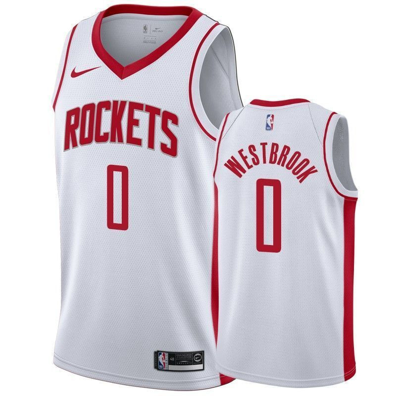 Men's Houston Rockets Russell Westbrook 0 Association Jersey - JS661 