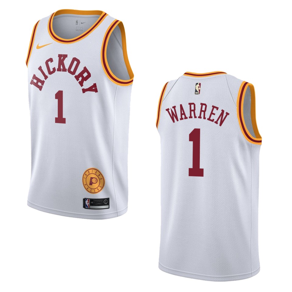 Men's Indiana Pacers #1 T.j. Warren Classic Edition Swingman Jersey - White