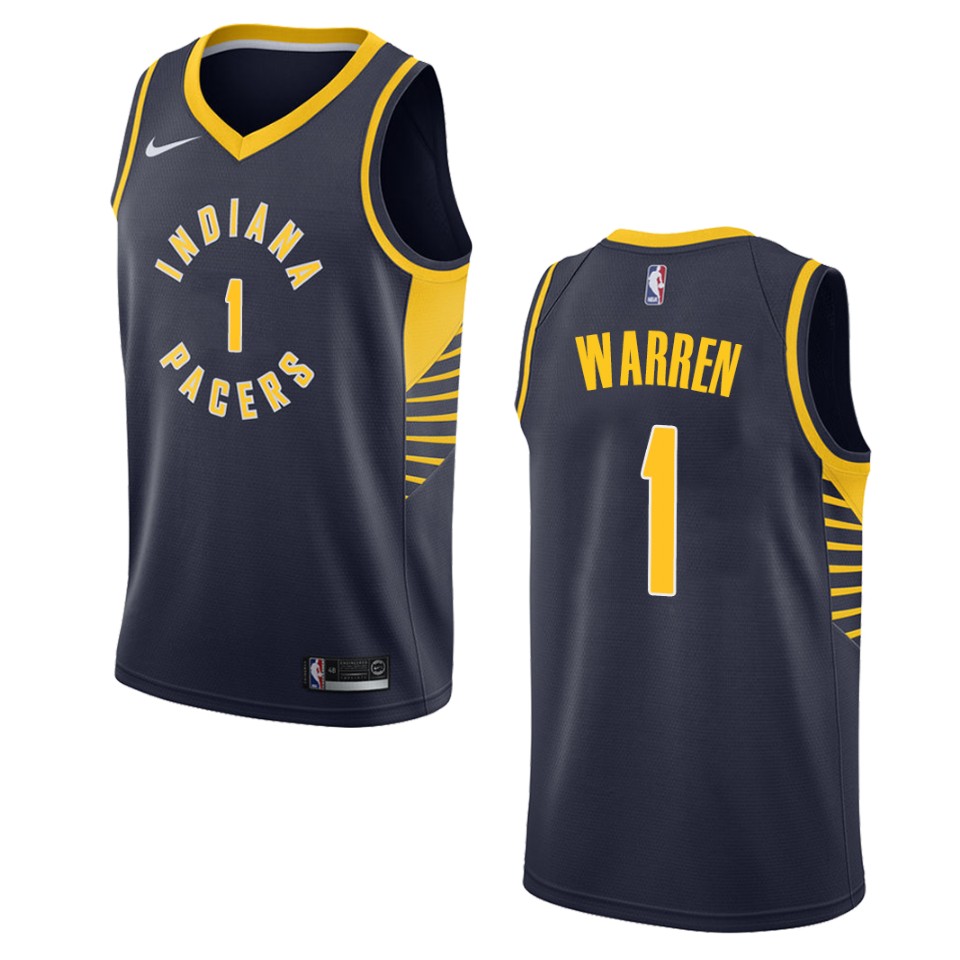 Men's Indiana Pacers #1 T.j. Warren Icon Swingman Jersey - Navy