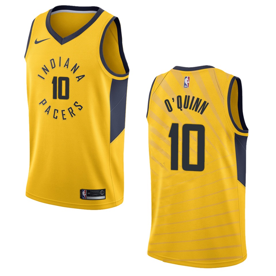 Men's Indiana Pacers #10 Kyle O'quinn Statement Swingman Jersey - Gold
