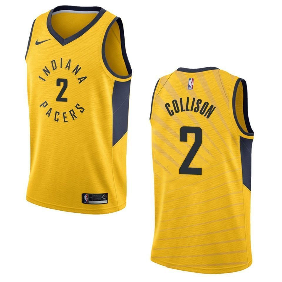 Men's Indiana Pacers 2 Darren Collison Statement Swingman Jersey - Gold - JS476 
