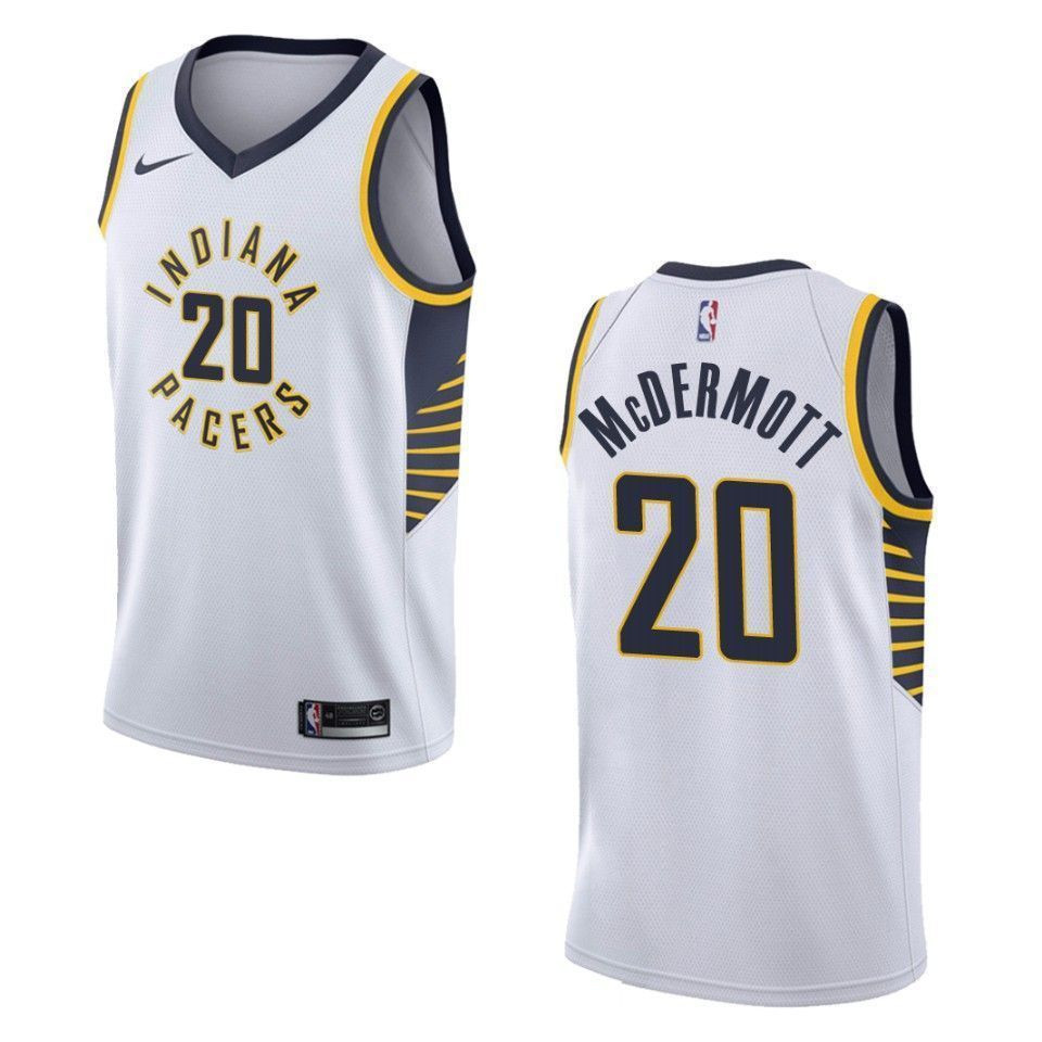 Men's Indiana Pacers 20 Doug Mcdermott Association Swingman Jersey - White - JS849 