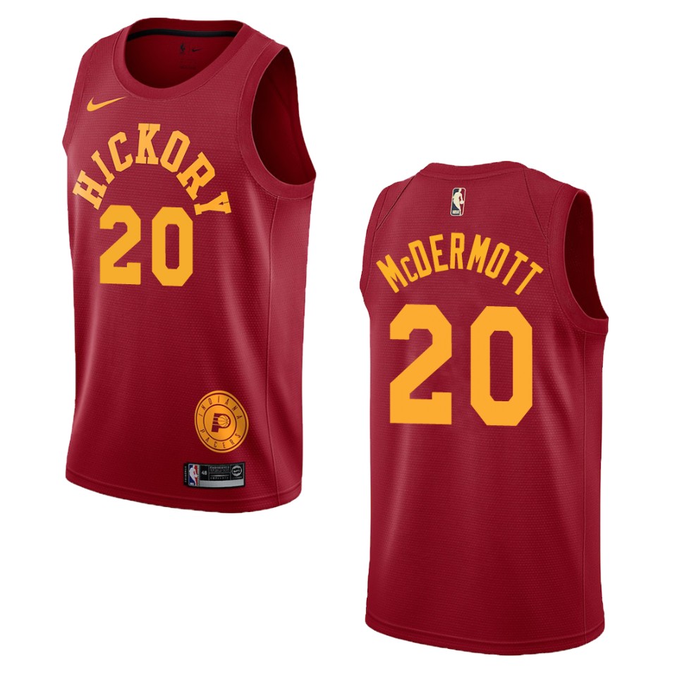 Men's Indiana Pacers #20 Doug Mcdermott Hardwood Classics Swingman Jersey - Red