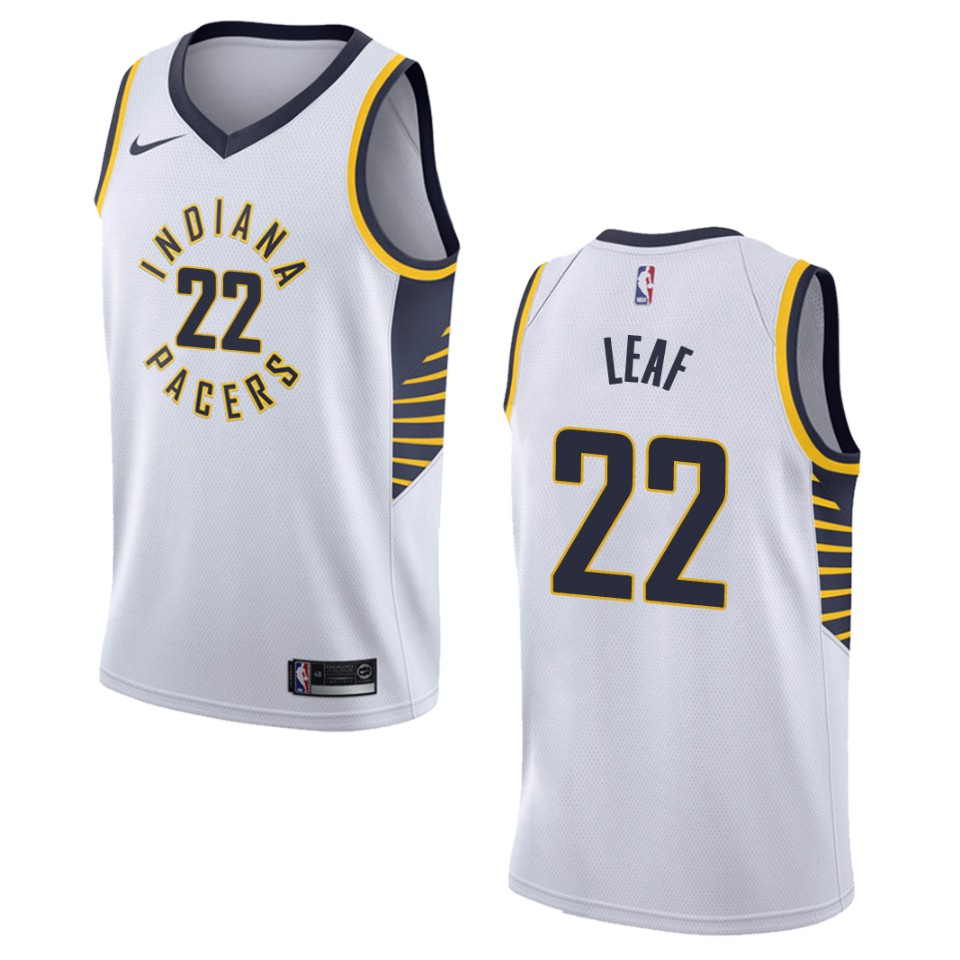 Men's Indiana Pacers #22 T.j. Leaf Association Swingman Jersey - White