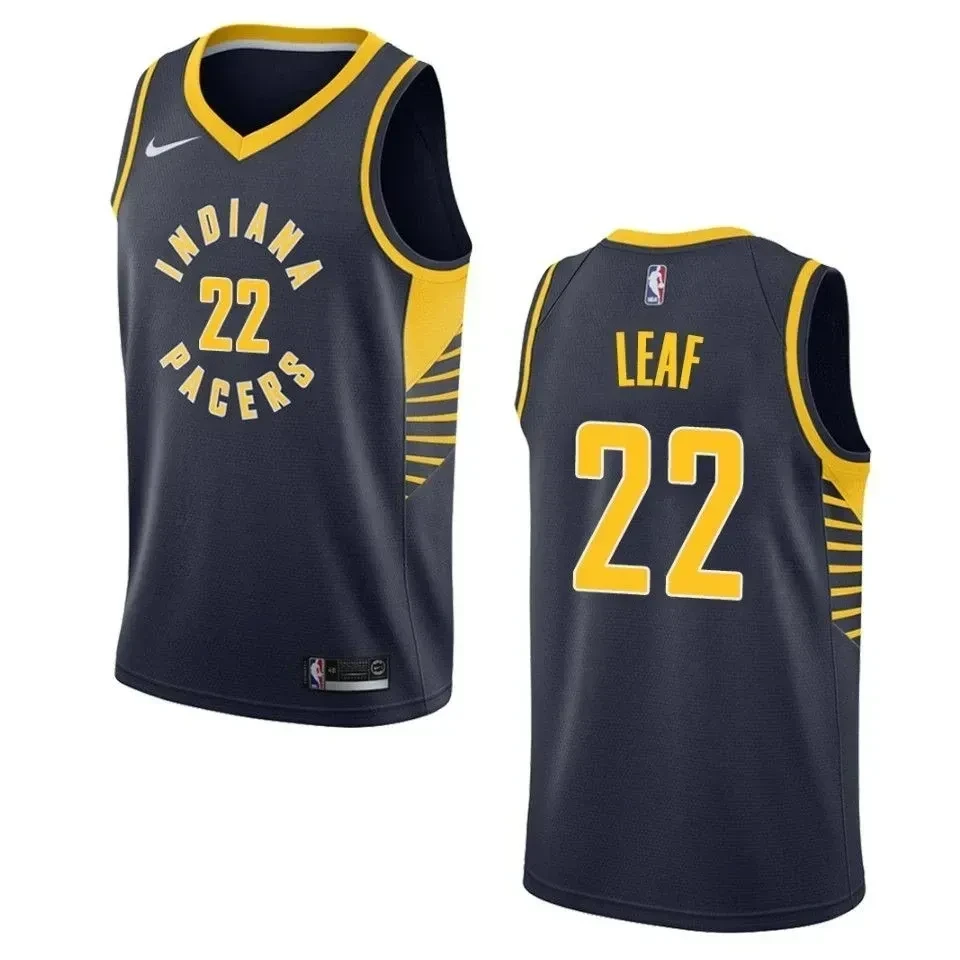 Men's Indiana Pacers 22 T.j. Leaf Icon Swingman Jersey - Navy - JS706 