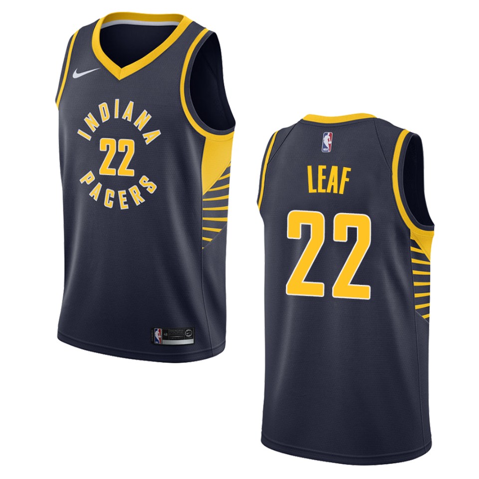 Men's Indiana Pacers #22 T.j. Leaf Icon Swingman Jersey - Navy