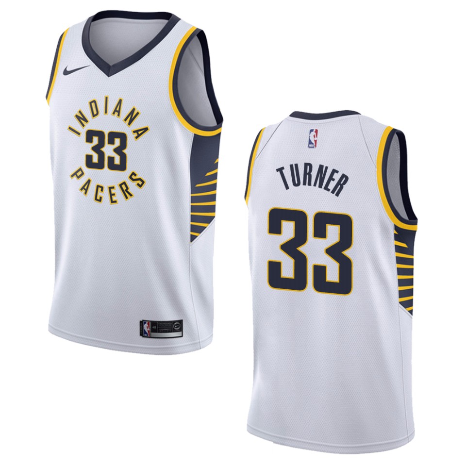 Men's Indiana Pacers #33 Myles Turner Association Swingman Jersey - White