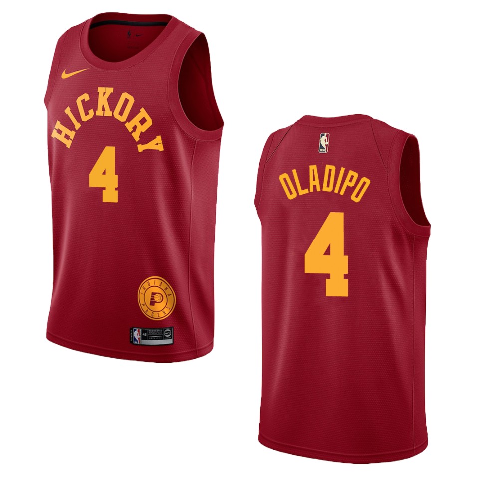 Men's Indiana Pacers #4 Victor Oladipo Hardwood Classics Swingman Jersey - Red
