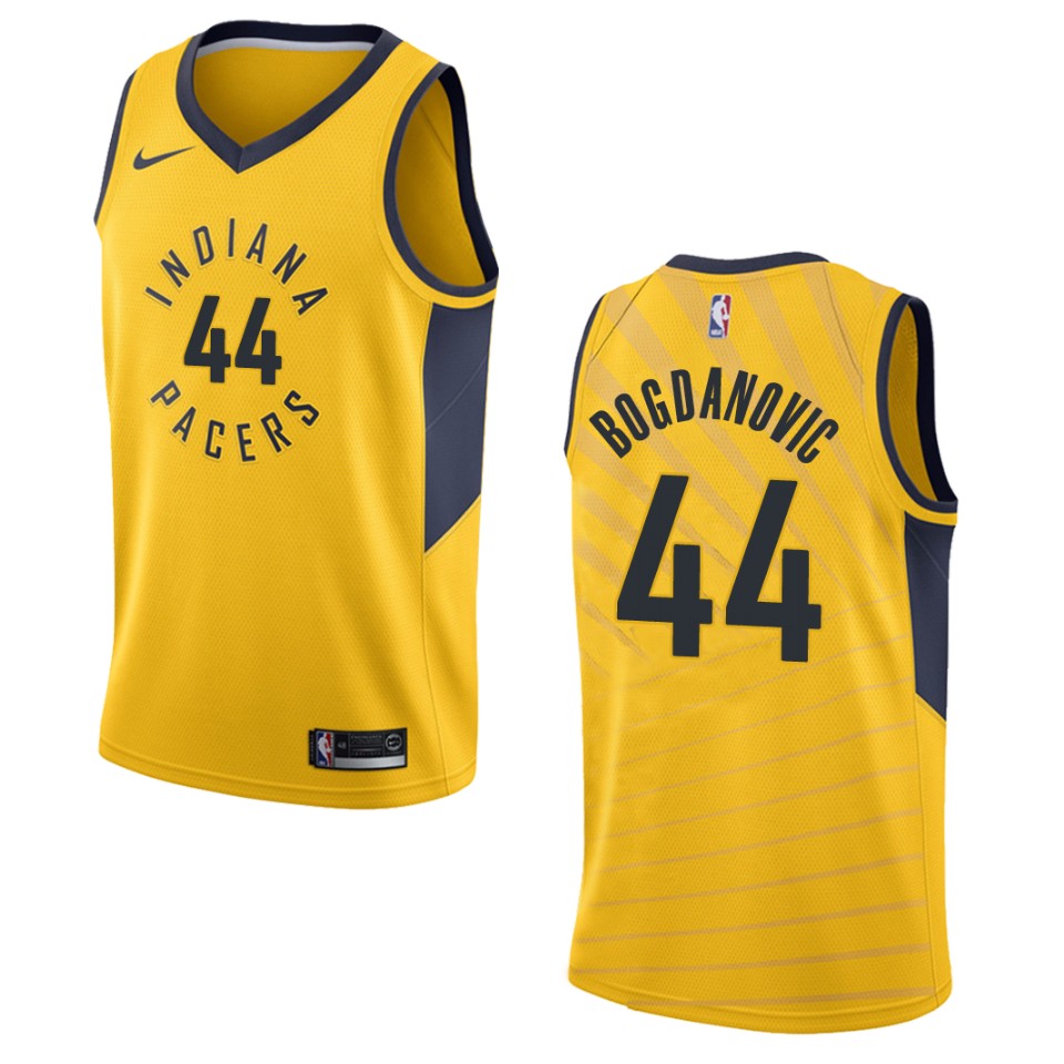 Men's Indiana Pacers #44 Bojan Bogdanovic Statement Swingman Jersey - Gold