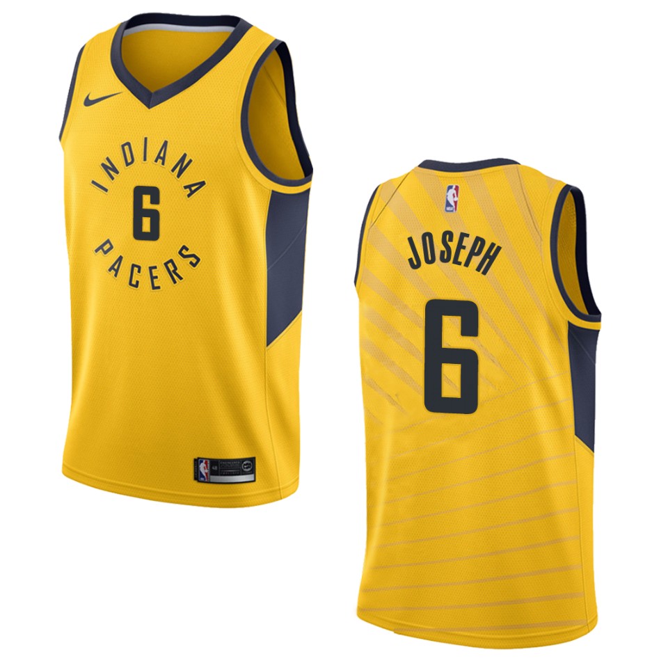 Men's Indiana Pacers #6 Cory Joseph Statement Swingman Jersey - Gold