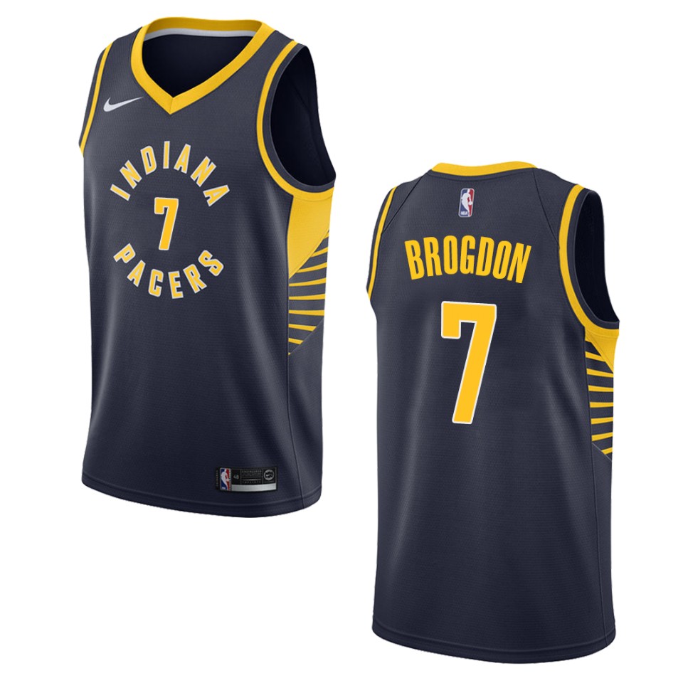 Men's Indiana Pacers #7 Malcolm Brogdon Icon Swingman Jersey - Navy