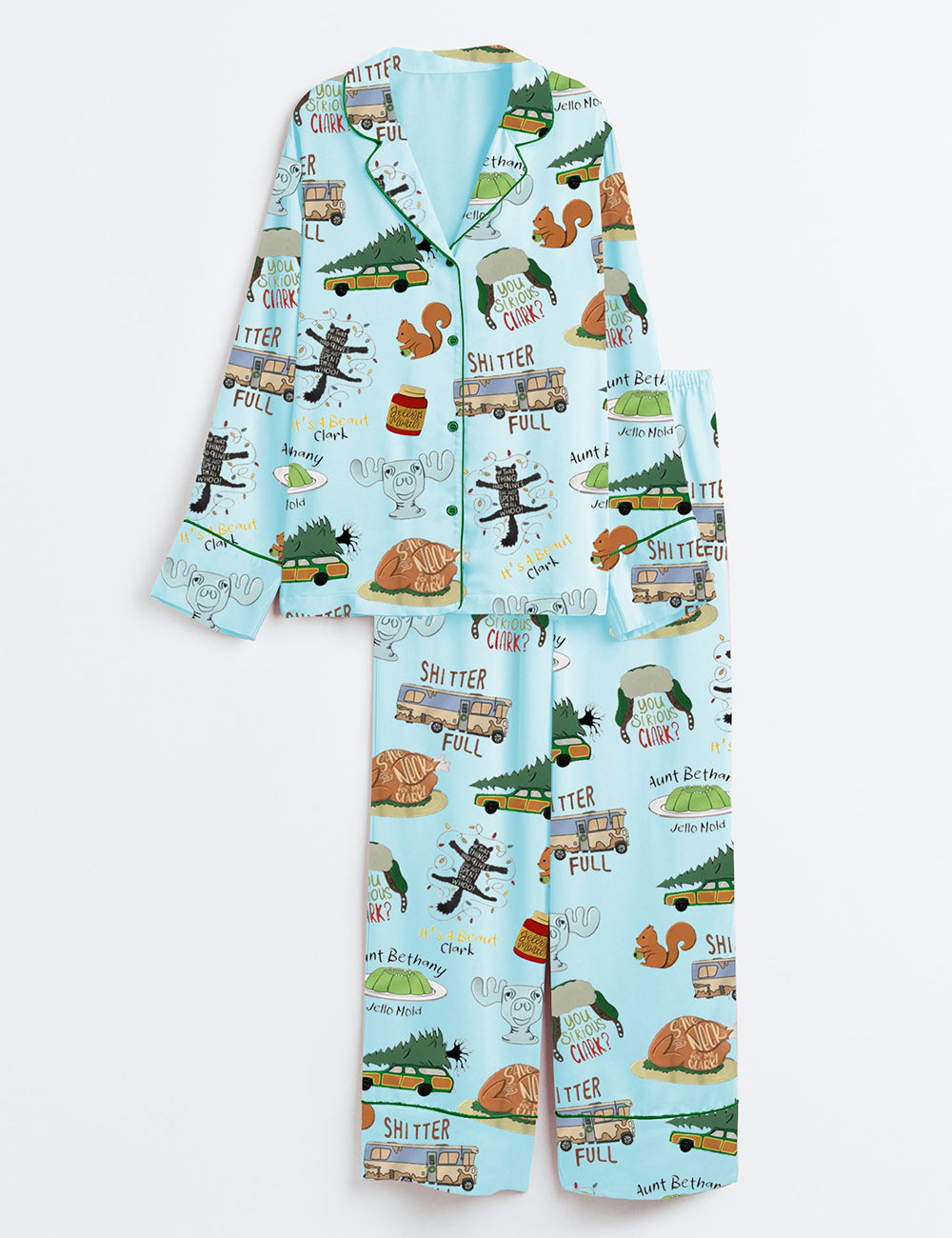 Alternative view of Men's It's A Beaut Clark Christmas Vacation Long Sleeve Satin Family Pajama Set