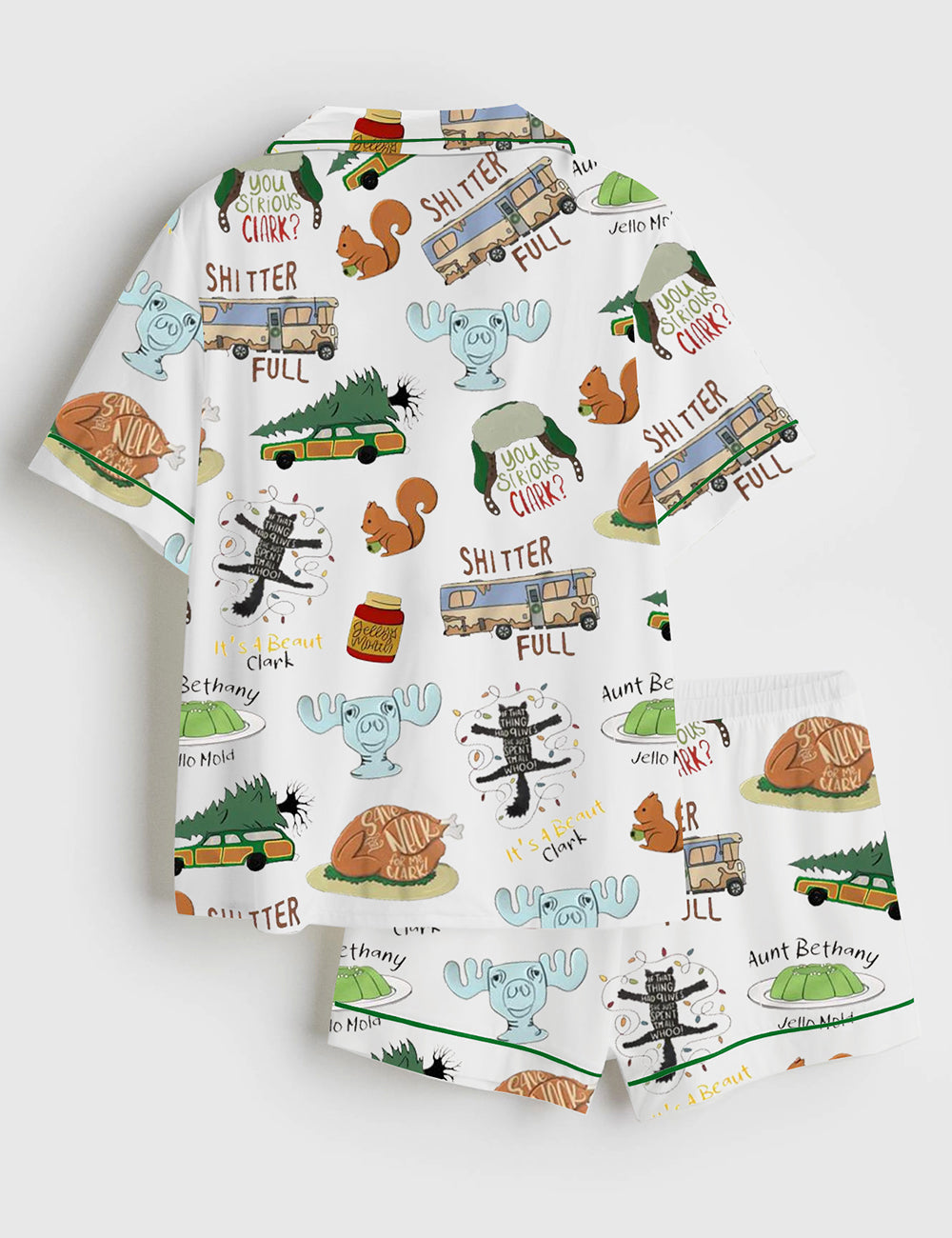 Alternative view of Men's It's A Beaut Clark Christmas Vacation Short Sleeve Satin Family Pajama Set