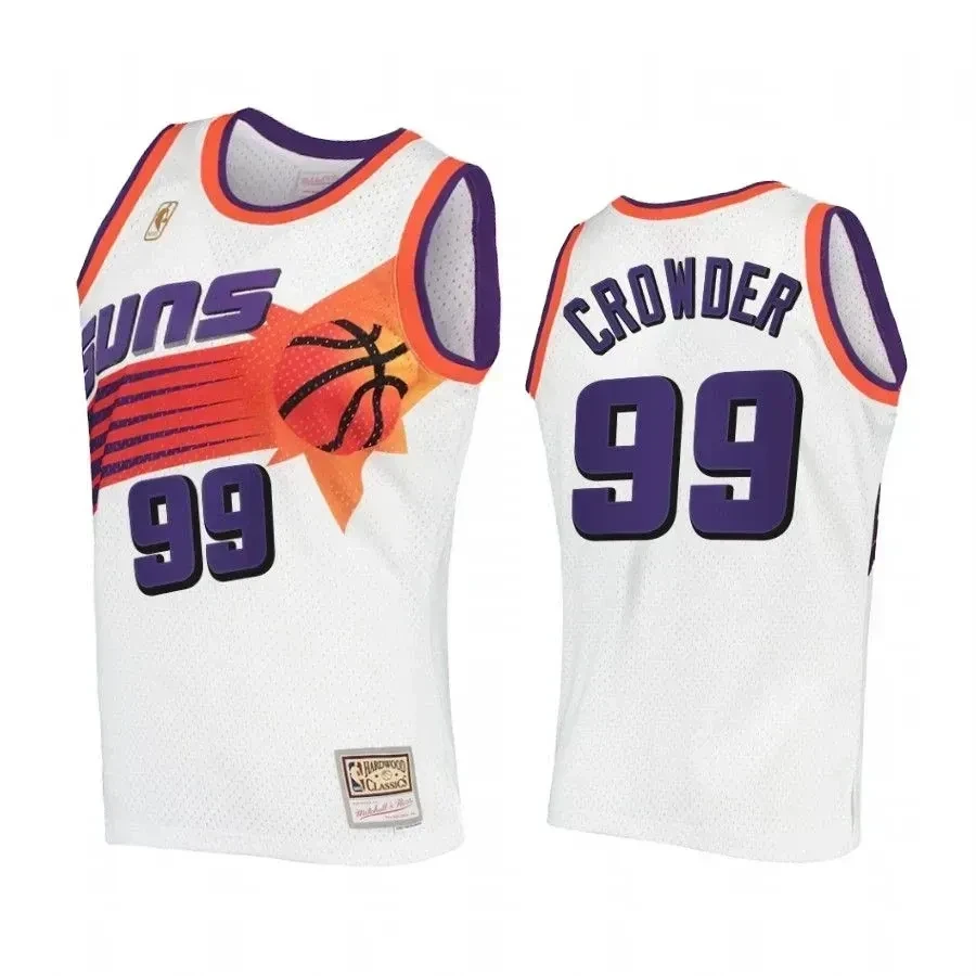 Men's Jae Crowder 99 Phoenix Suns Hardwood Classics Jersey White - JS655 