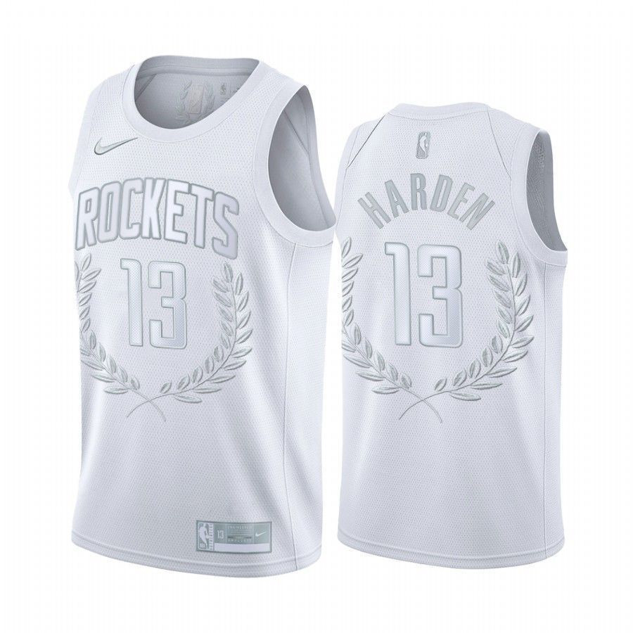 Men's James Harden 13 Houston Rockets White Mvp Jersey - JS728 