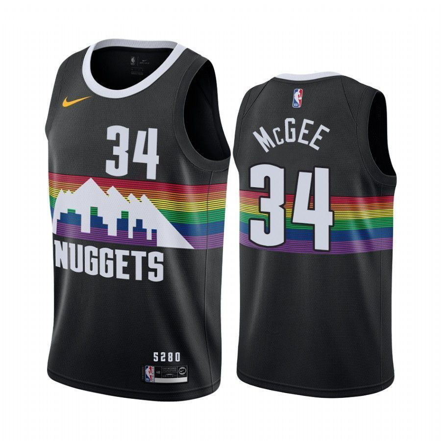 Men's Javale Mcgee Denver Nuggets Black City Edition Swingman Jersey - JS689 