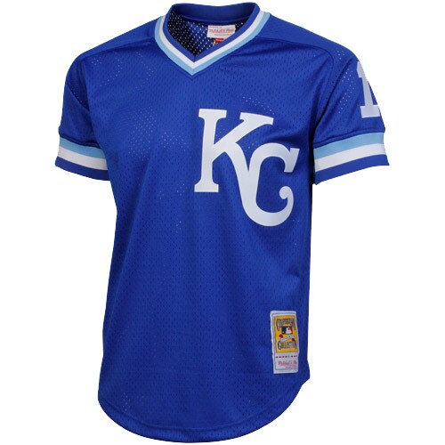 Men's Kansas City Royals Bo Jackson Mitchell & Ness Royal 1989 Cooperstown Collection Batting Mesh Practice Jersey 
