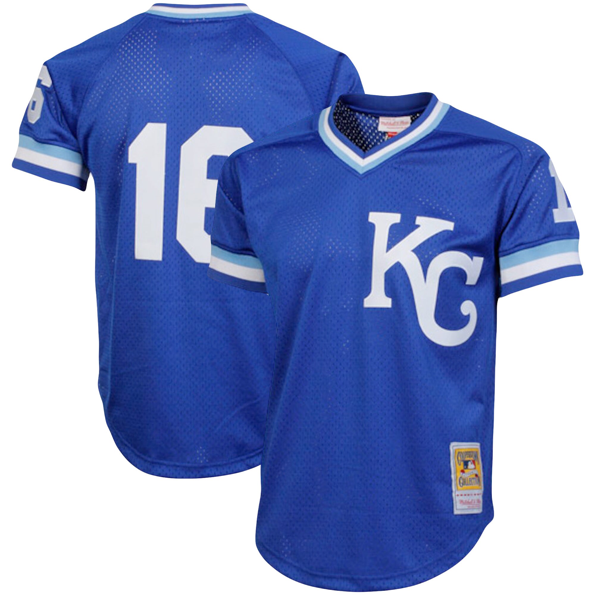 Men's Kansas City Royals Bo Jackson Mitchell & Ness Royal Cooperstown Collection Big & Tall Mesh Batting Practice Jersey 