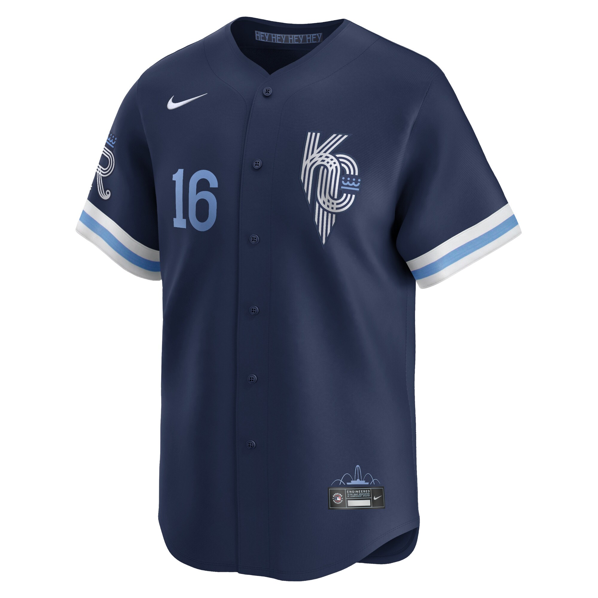Alternative view of Men's Kansas City Royals Bo Jackson Navy City Connect Retired Player Jersey 