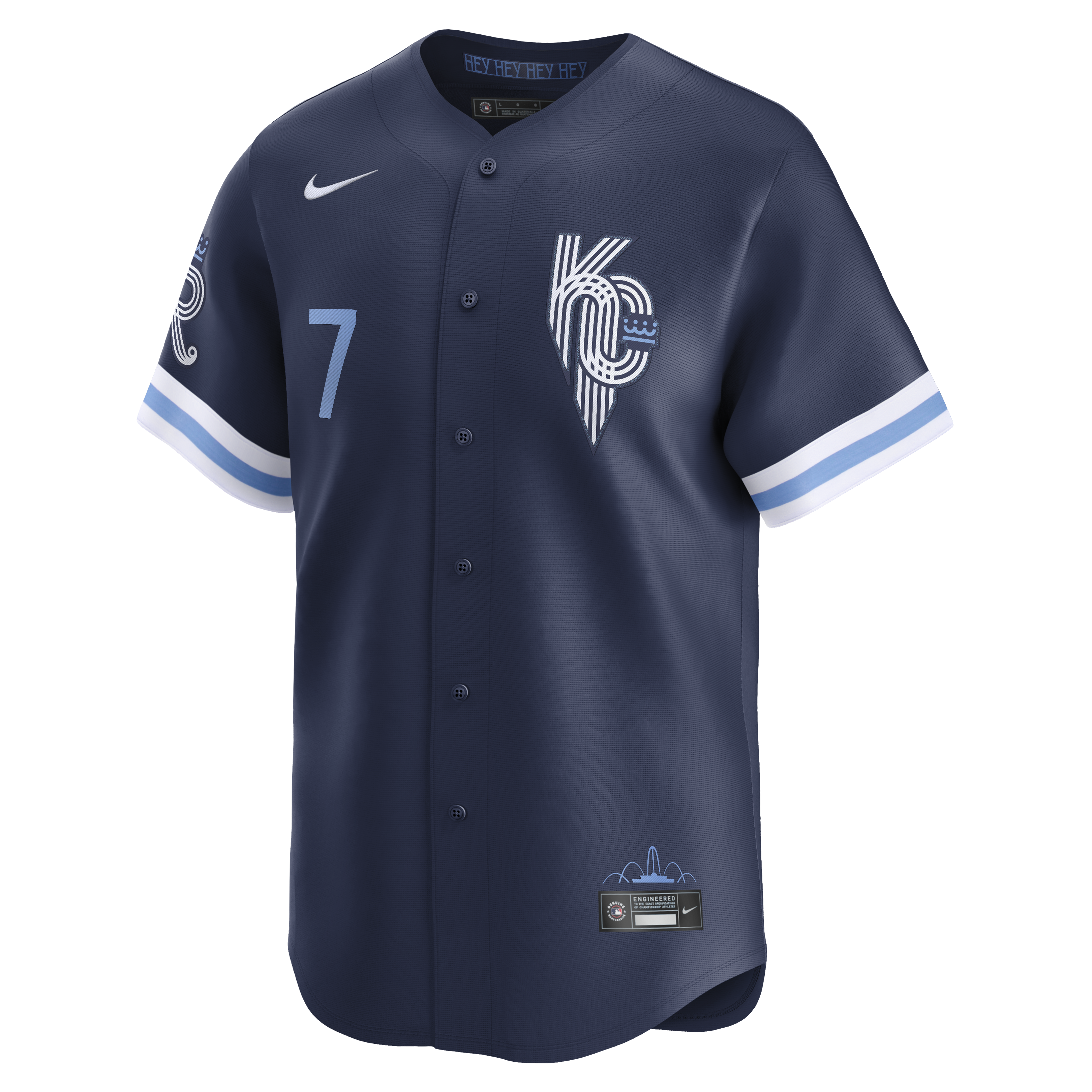 Alternative view of Men's Kansas City Royals Bobby Witt Jr. Navy City Connect Limited Jersey 