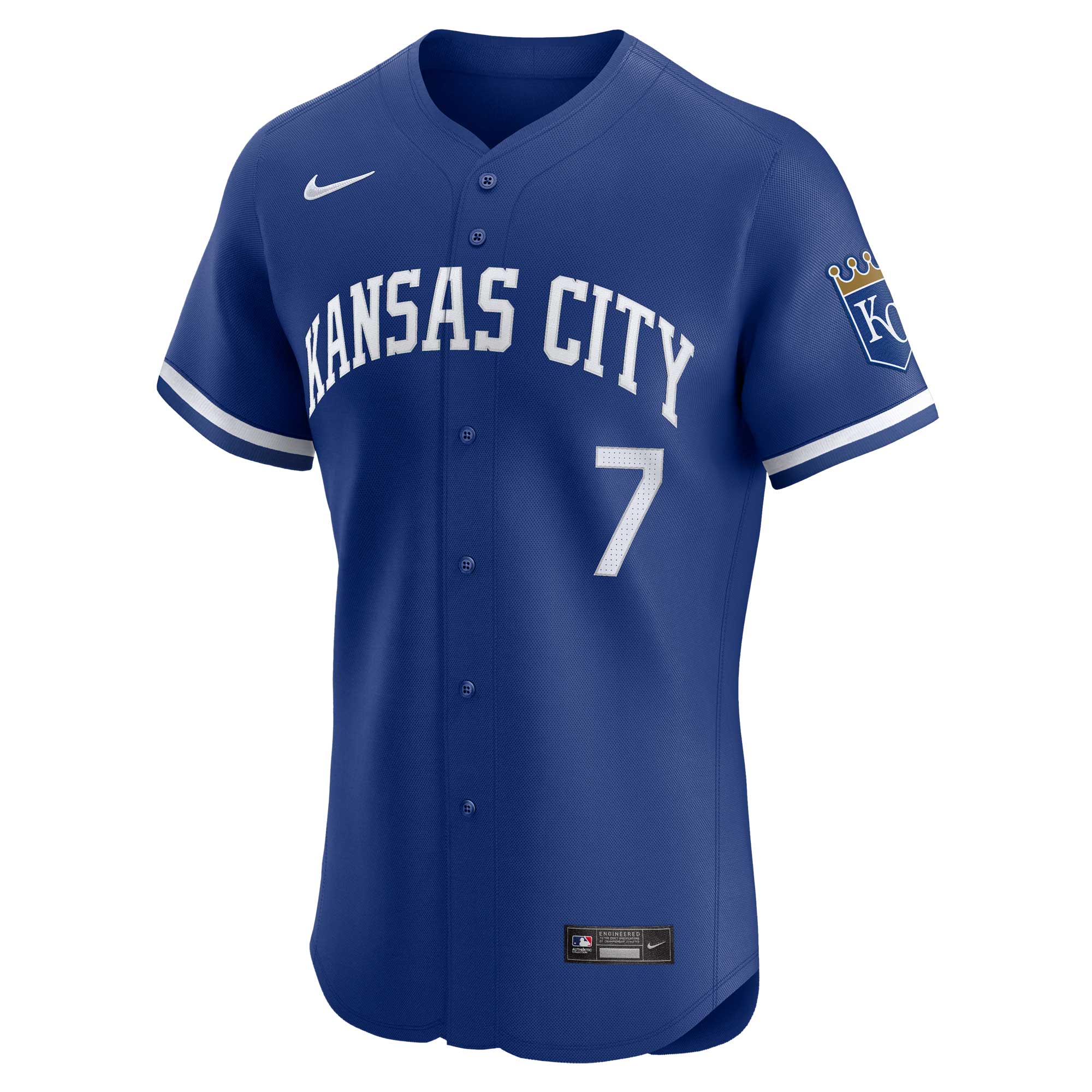 Alternative view of Men's Kansas City Royals Bobby Witt Jr. Royal Alternate Elite Player Jersey 