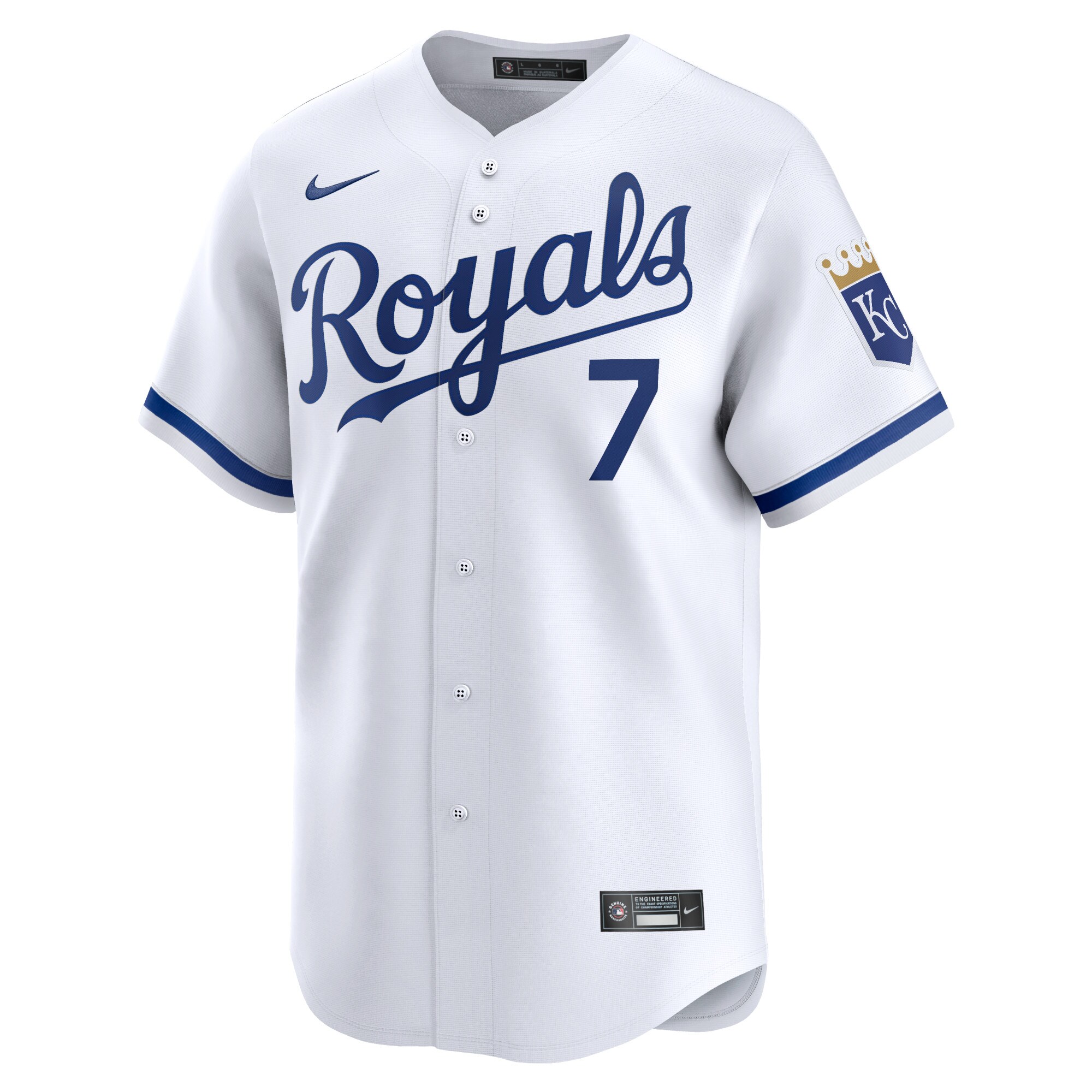Alternative view of Men's Kansas City Royals Bobby Witt Jr. White Home Limited Player Jersey 