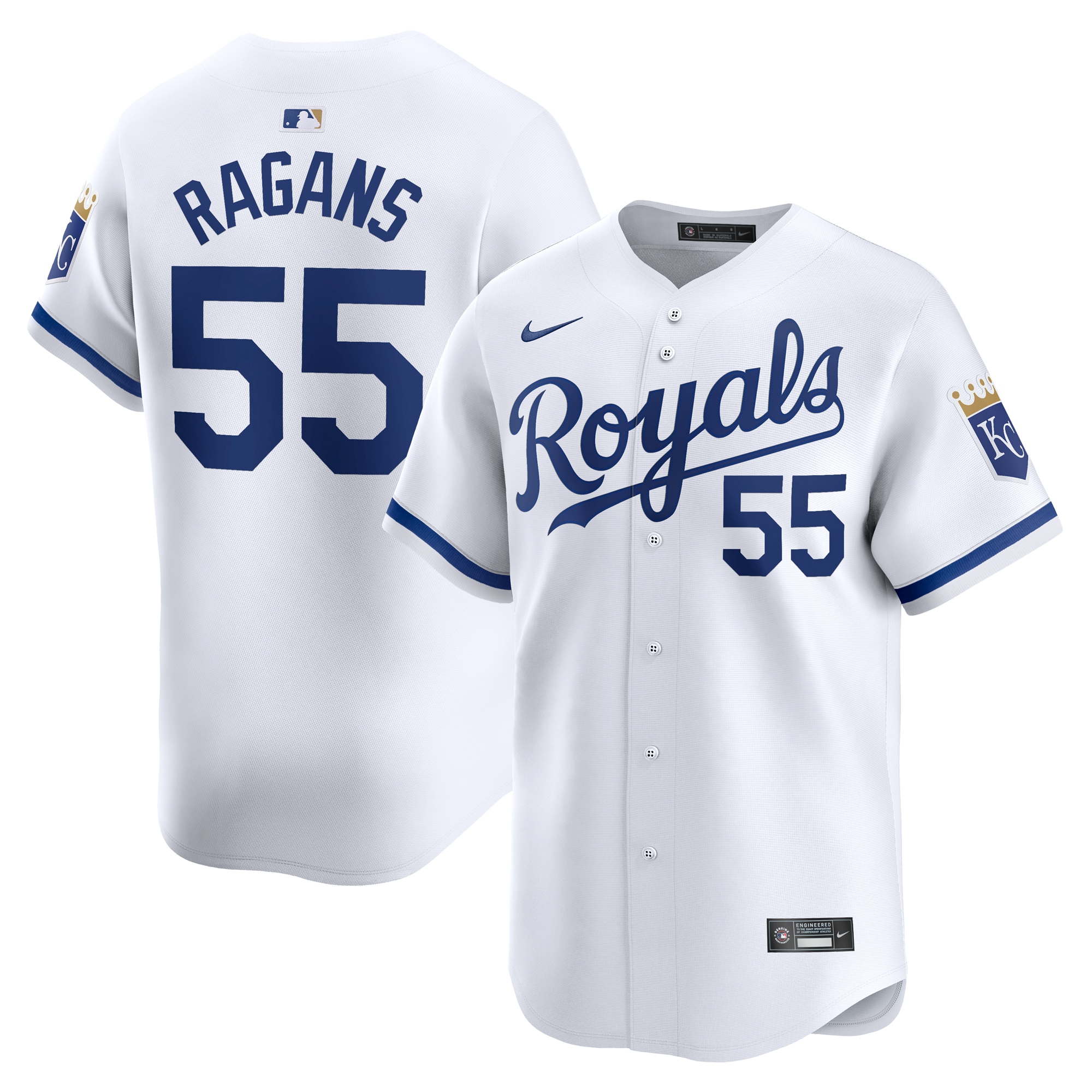 Men's Kansas City Royals Cole Ragans White Home Limited Player Jersey 