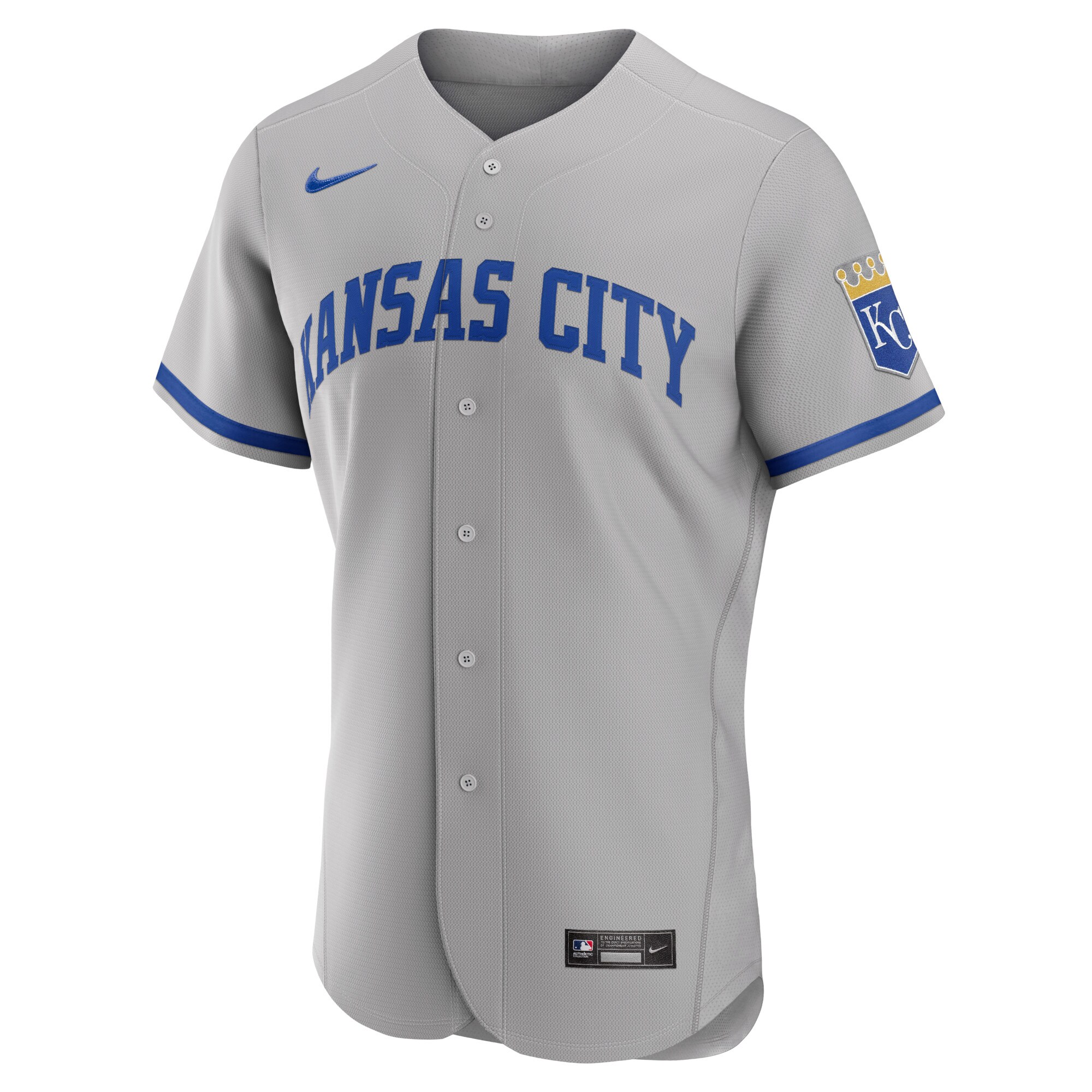 Alternative view of Men's Kansas City Royals Gray 2022 Road Jersey 