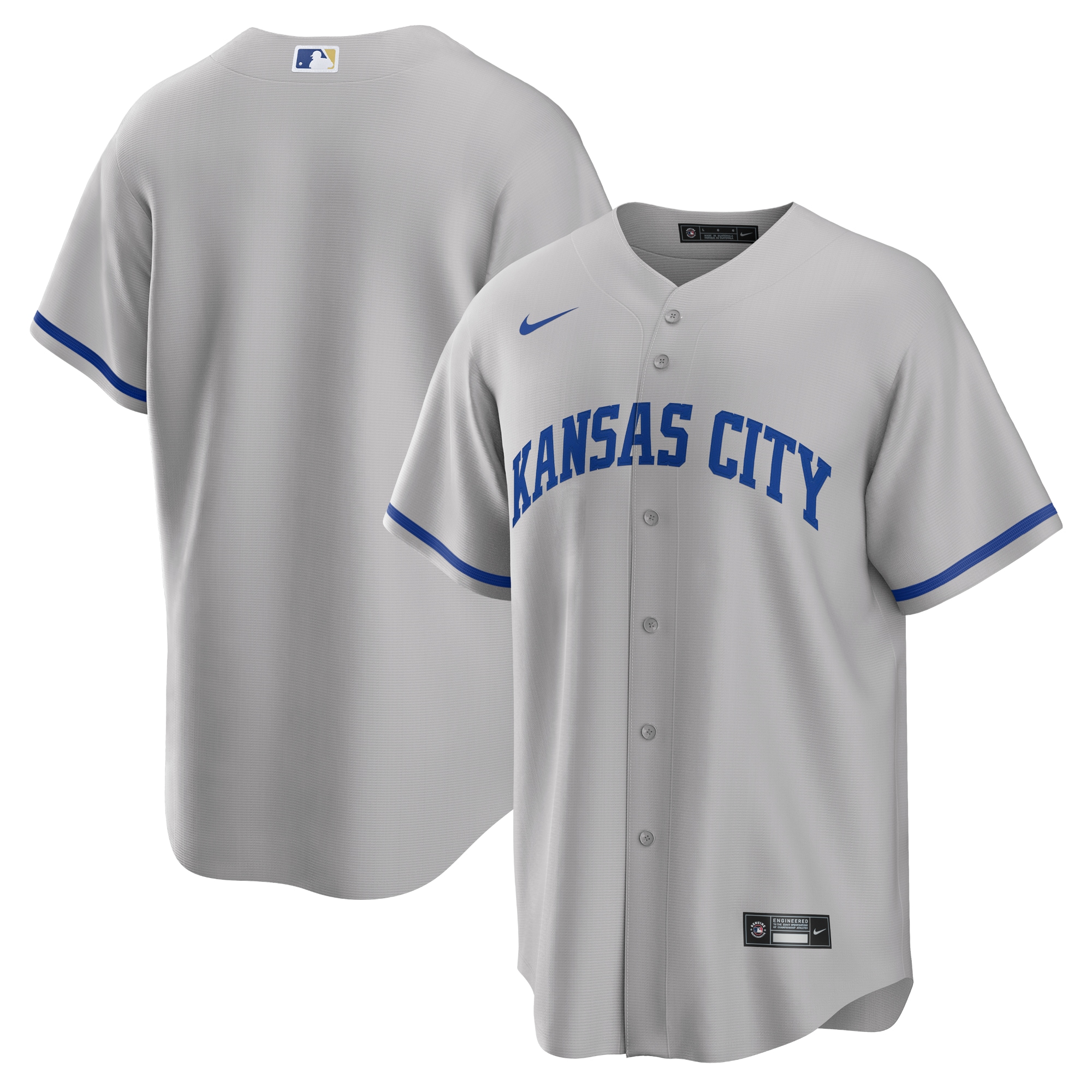 Men's Kansas City Royals Gray Road Team Jersey 
