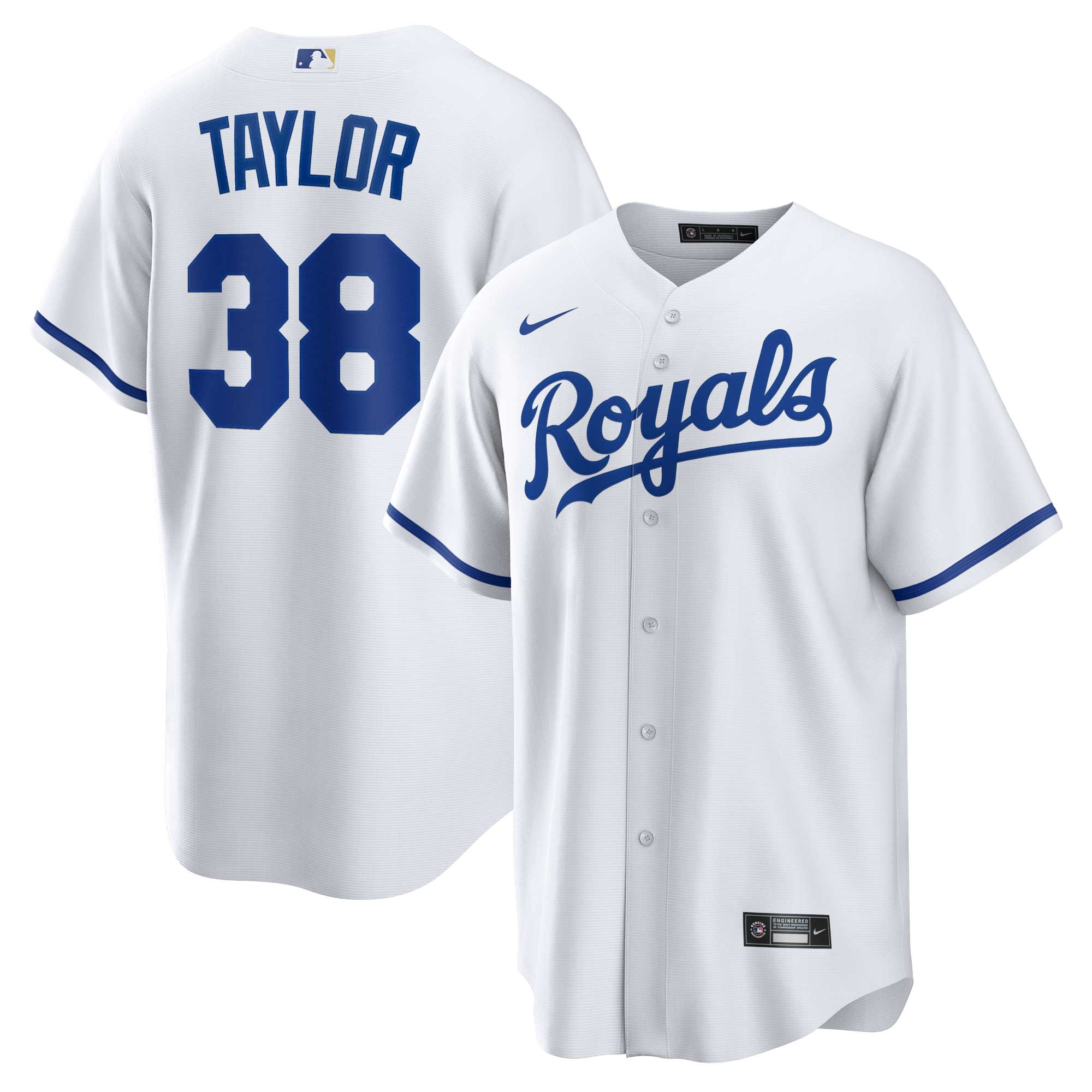 Men's Kansas City Royals Josh Taylor White Home Player Jersey 
