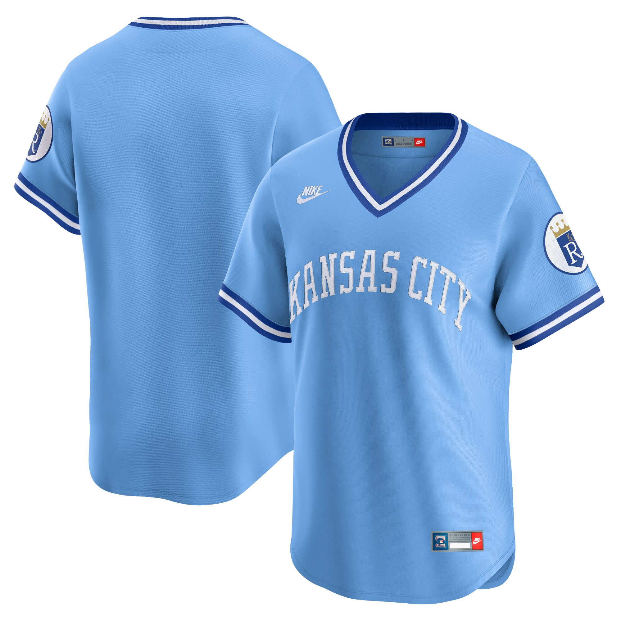 Men's Kansas City Royals Light Blue Cooperstown Collection Limited Jersey 