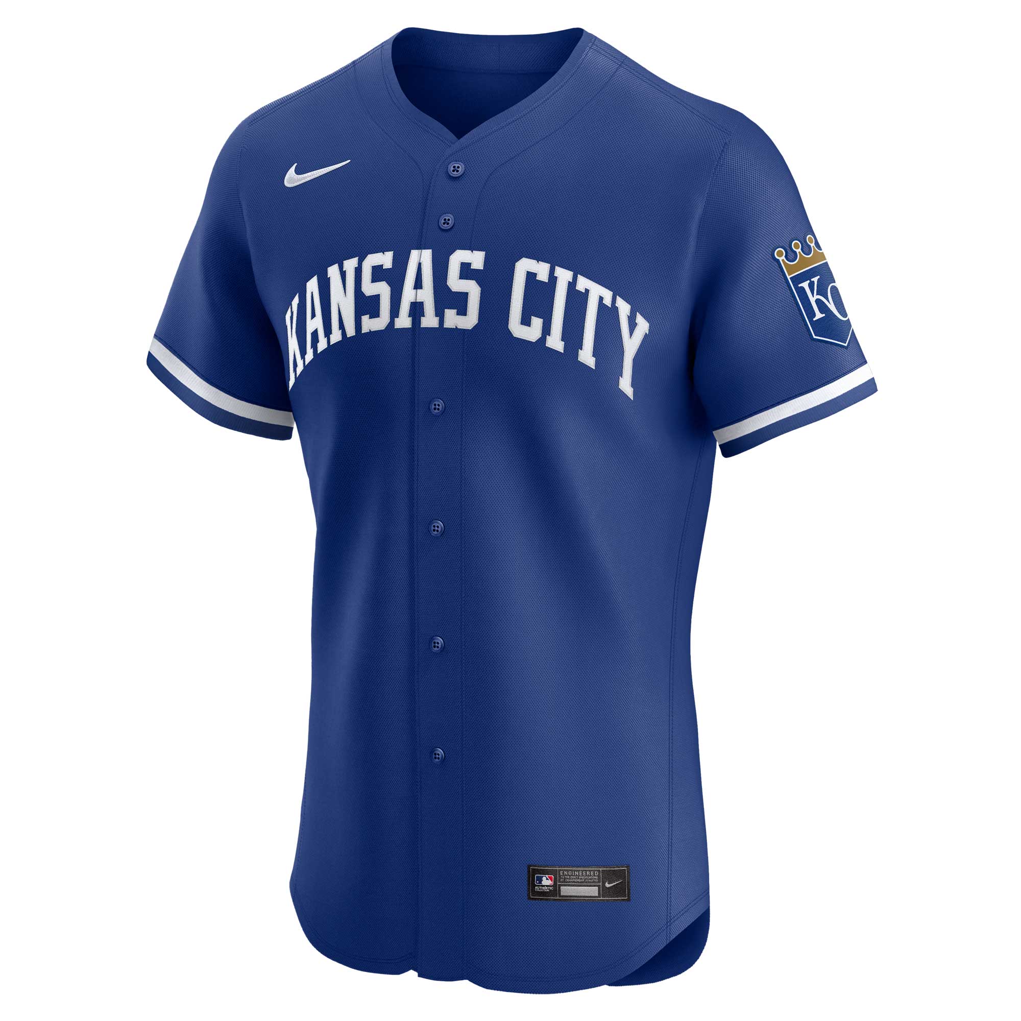 Alternative view of Men's Kansas City Royals Royal Alternate Vapor Premier Elite Patch Jersey 