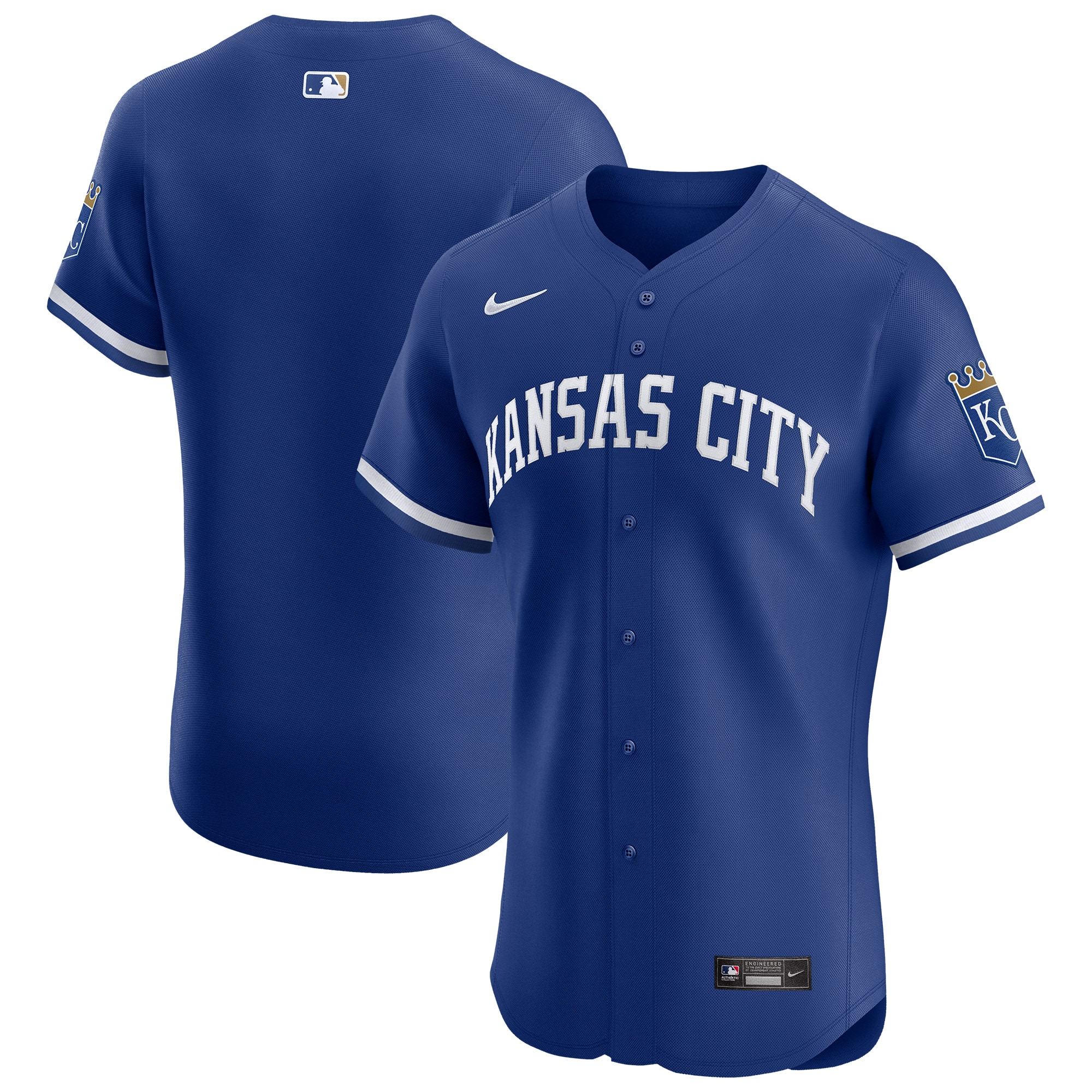 Men's Kansas City Royals Royal Alternate Vapor Premier Elite Patch Jersey 