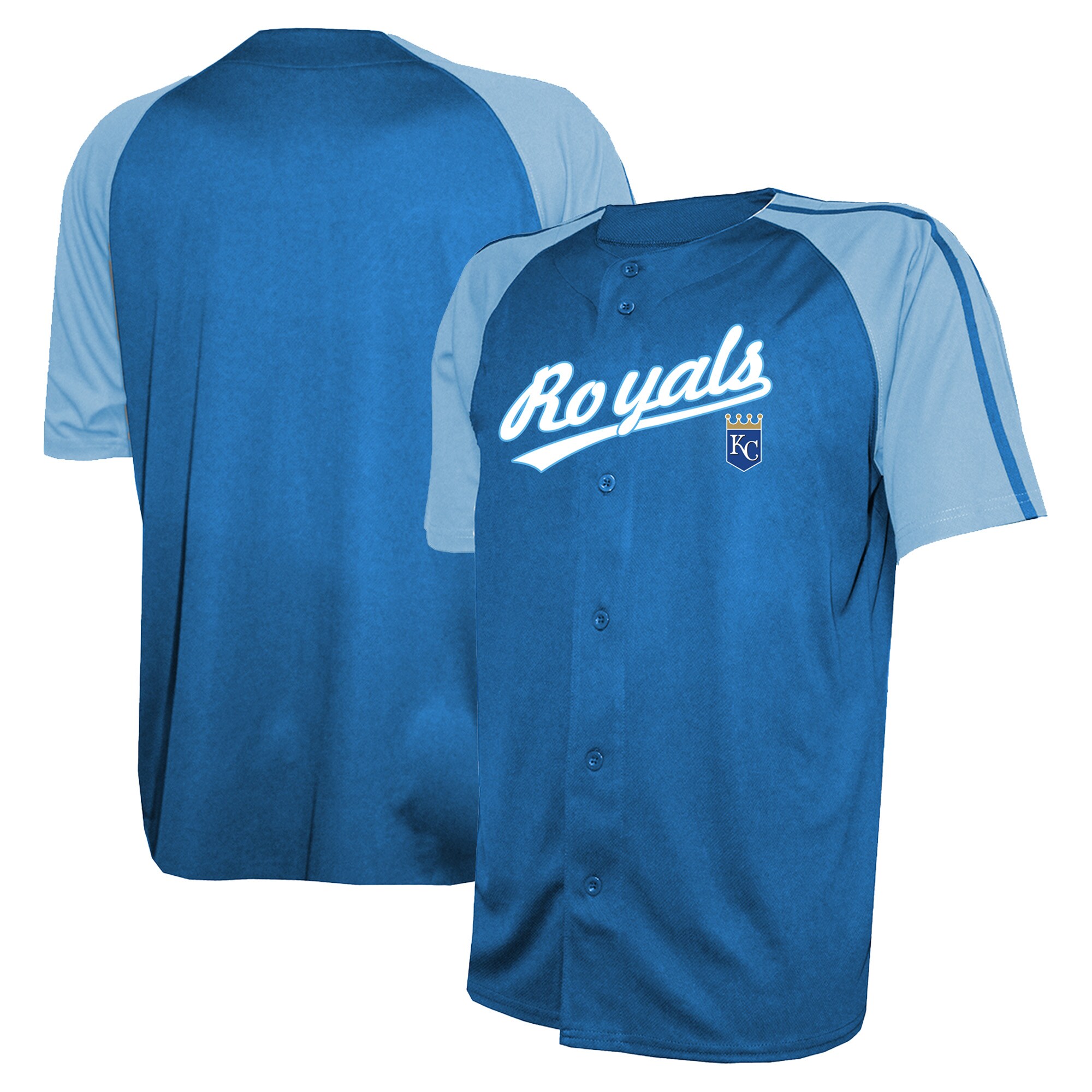 Men's Kansas City Royals Stitches Royal Team Raglan Jersey 