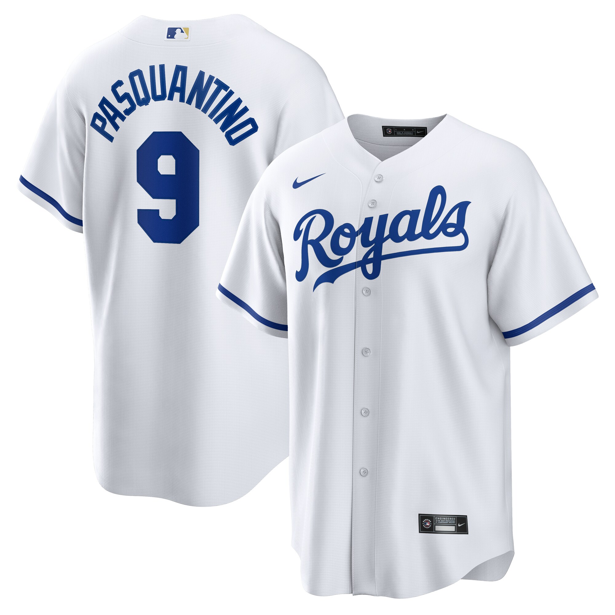 Men's Kansas City Royals Vinnie Pasquantino White Home Jersey 