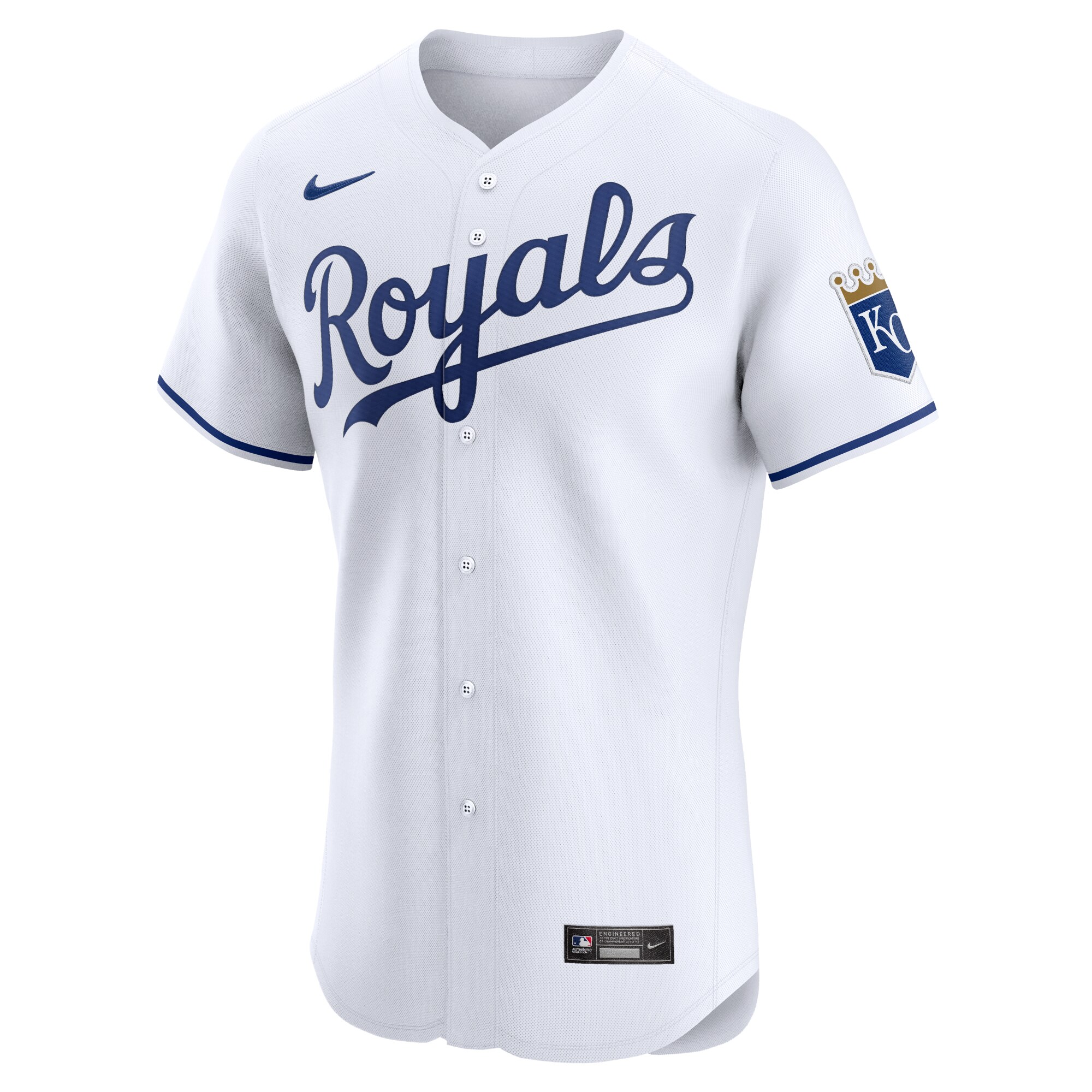 Alternative view of Men's Kansas City Royals White Home Elite Jersey 