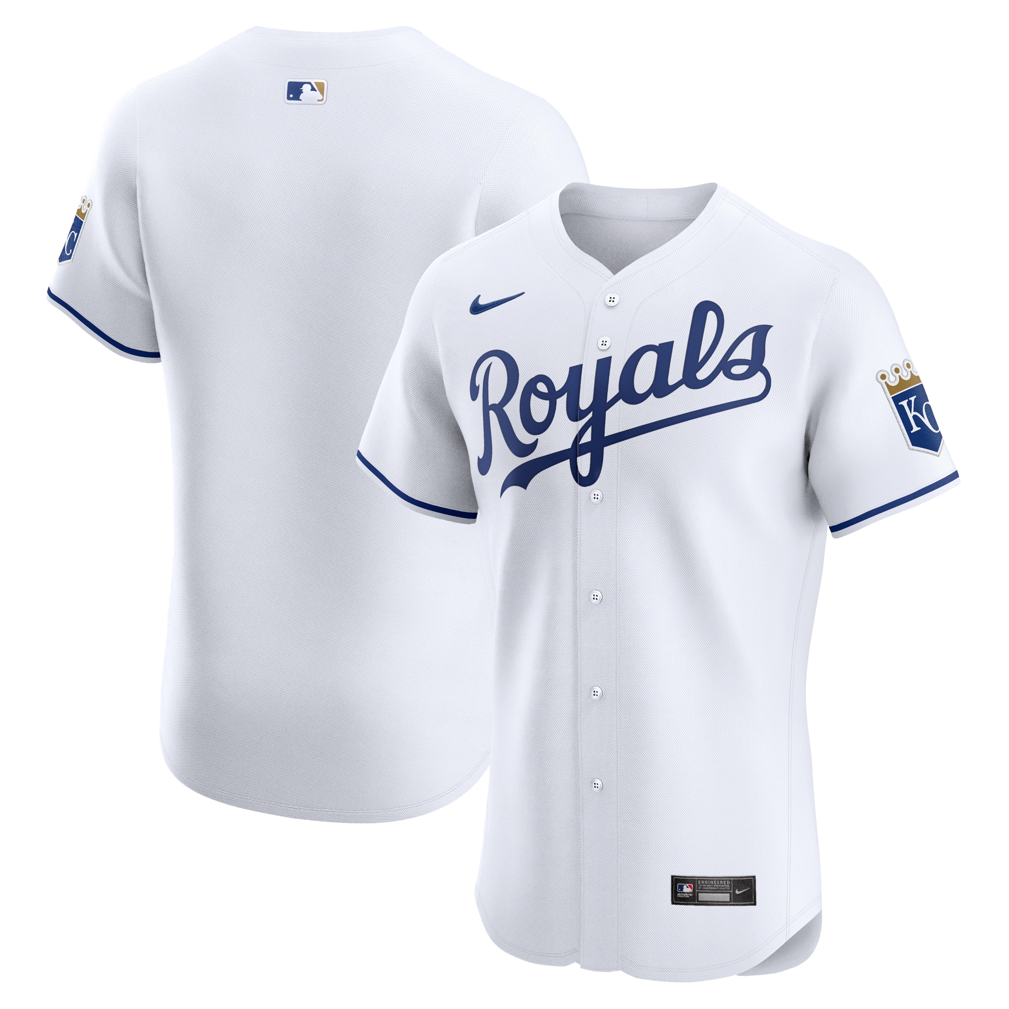 Men's Kansas City Royals White Home Elite Jersey 