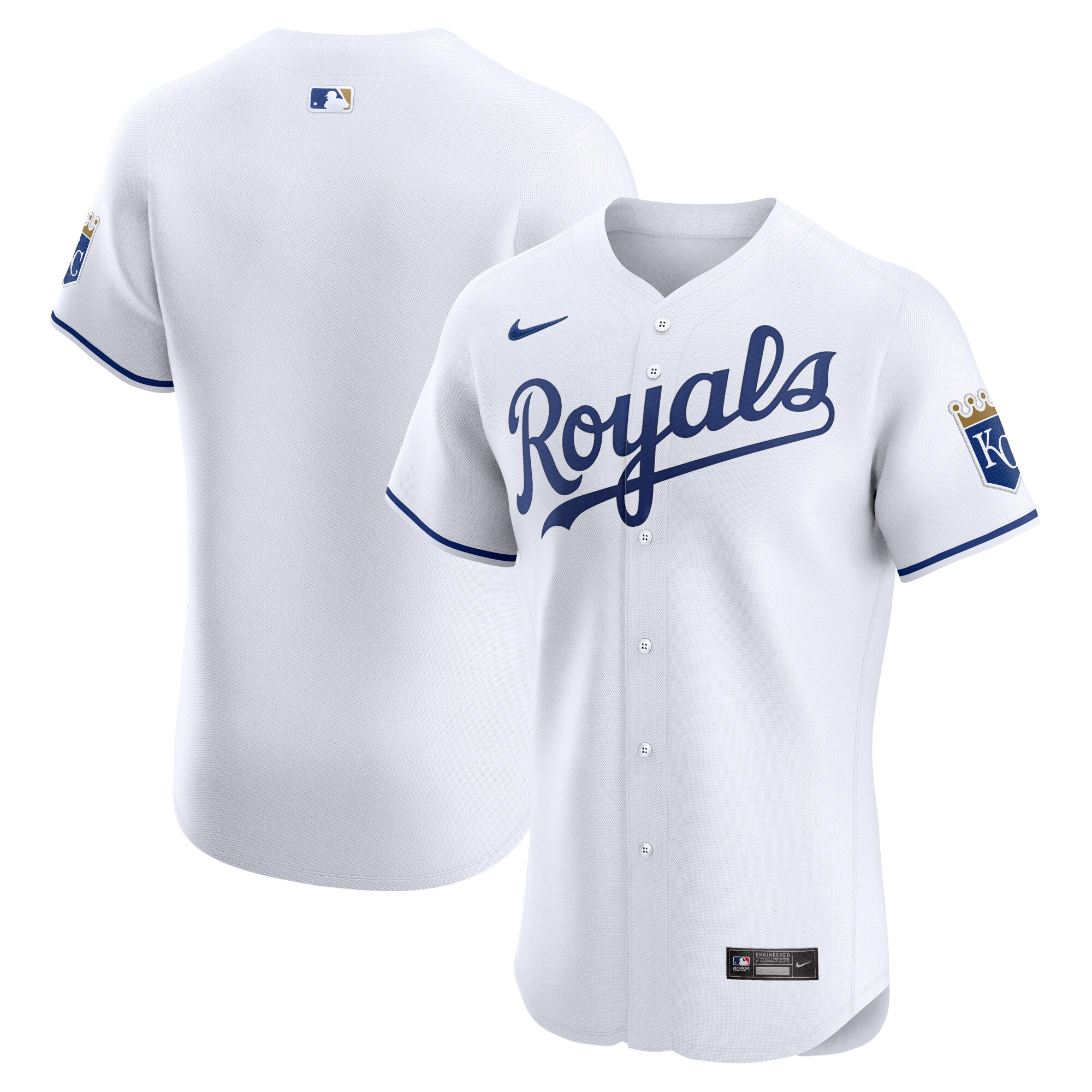 Men's Kansas City Royals White Home Elite Jersey 