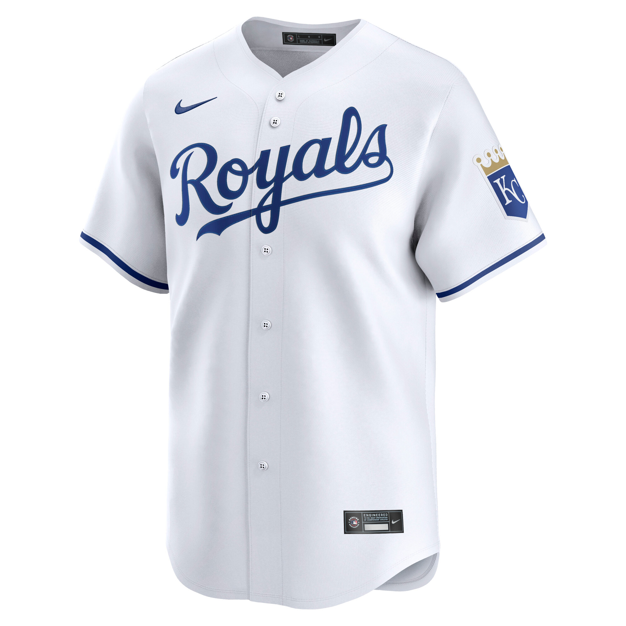 Alternative view of Men's Kansas City Royals White Home Limited Jersey 
