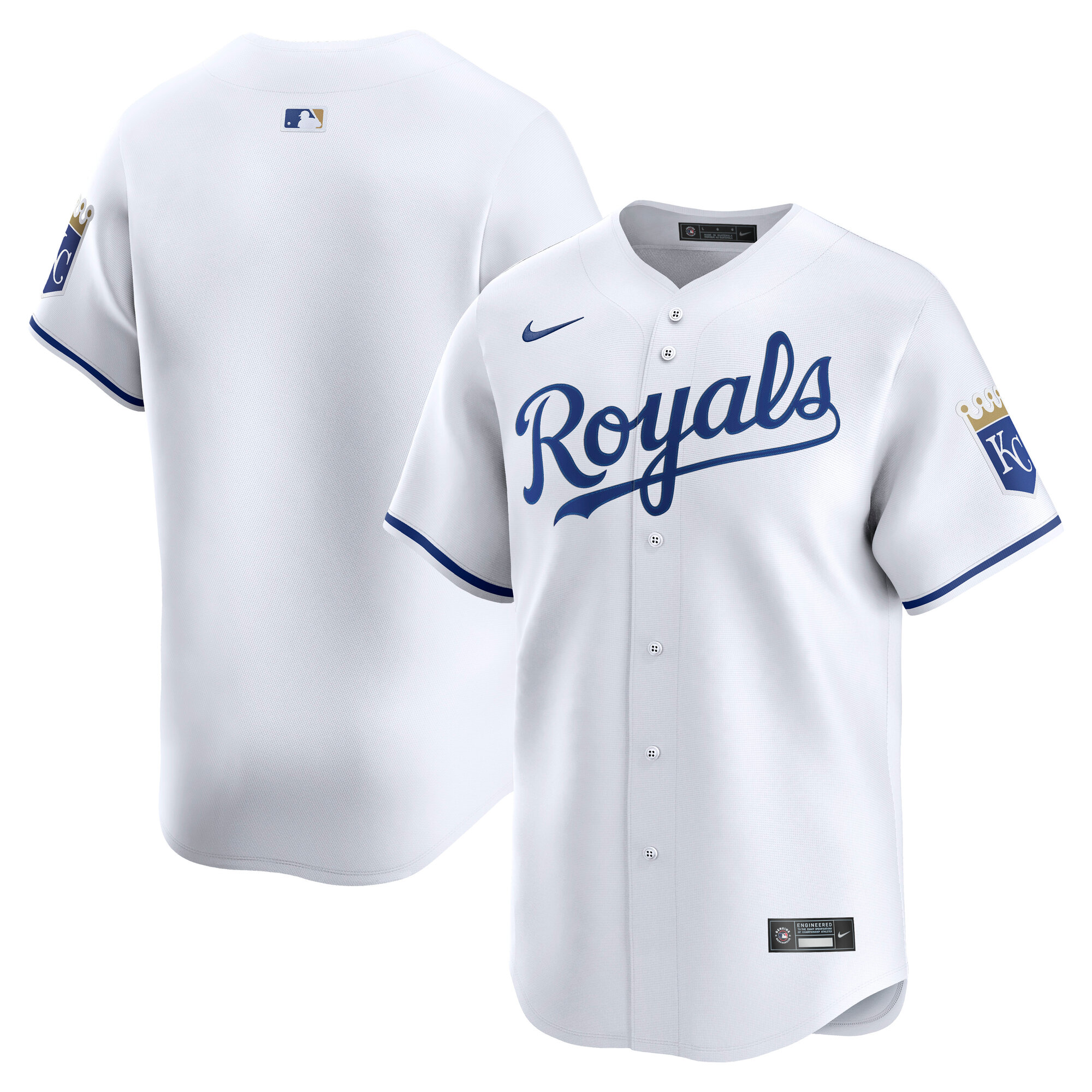 Men's Kansas City Royals White Home Limited Jersey 