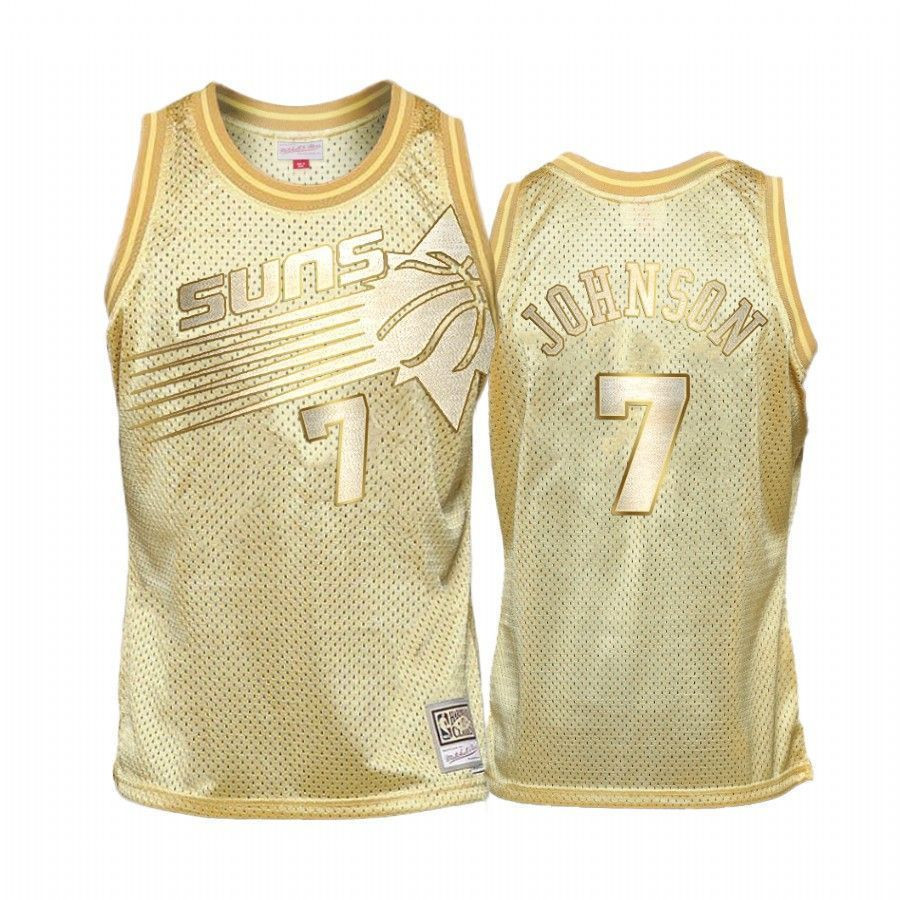 Men's Kevin Johnson 7 Phoenix Suns Golden Hwc Jersey - JS531 