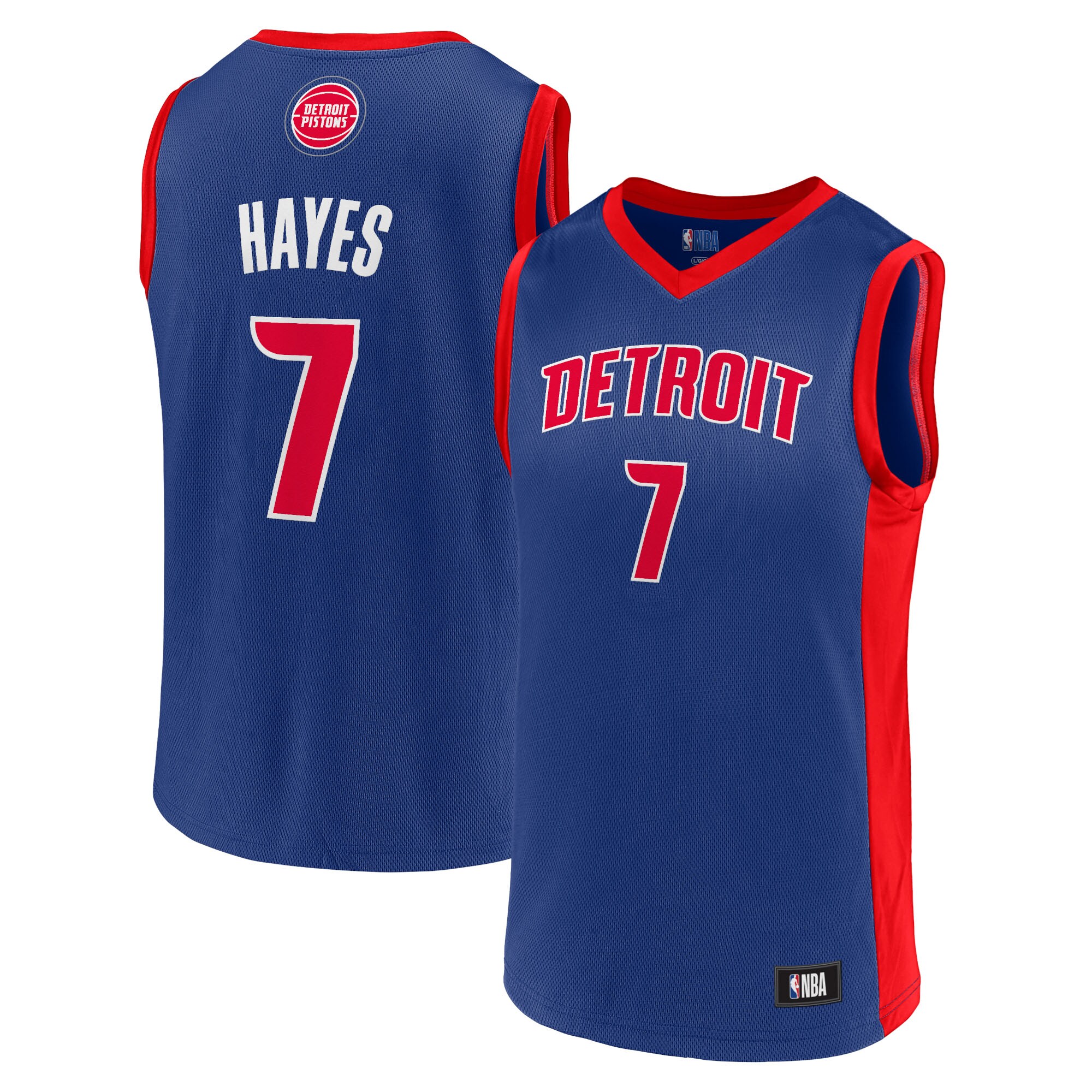 Alternative view of Men's Killian Hayes Blue Detroit Pistons Team Player Jersey
