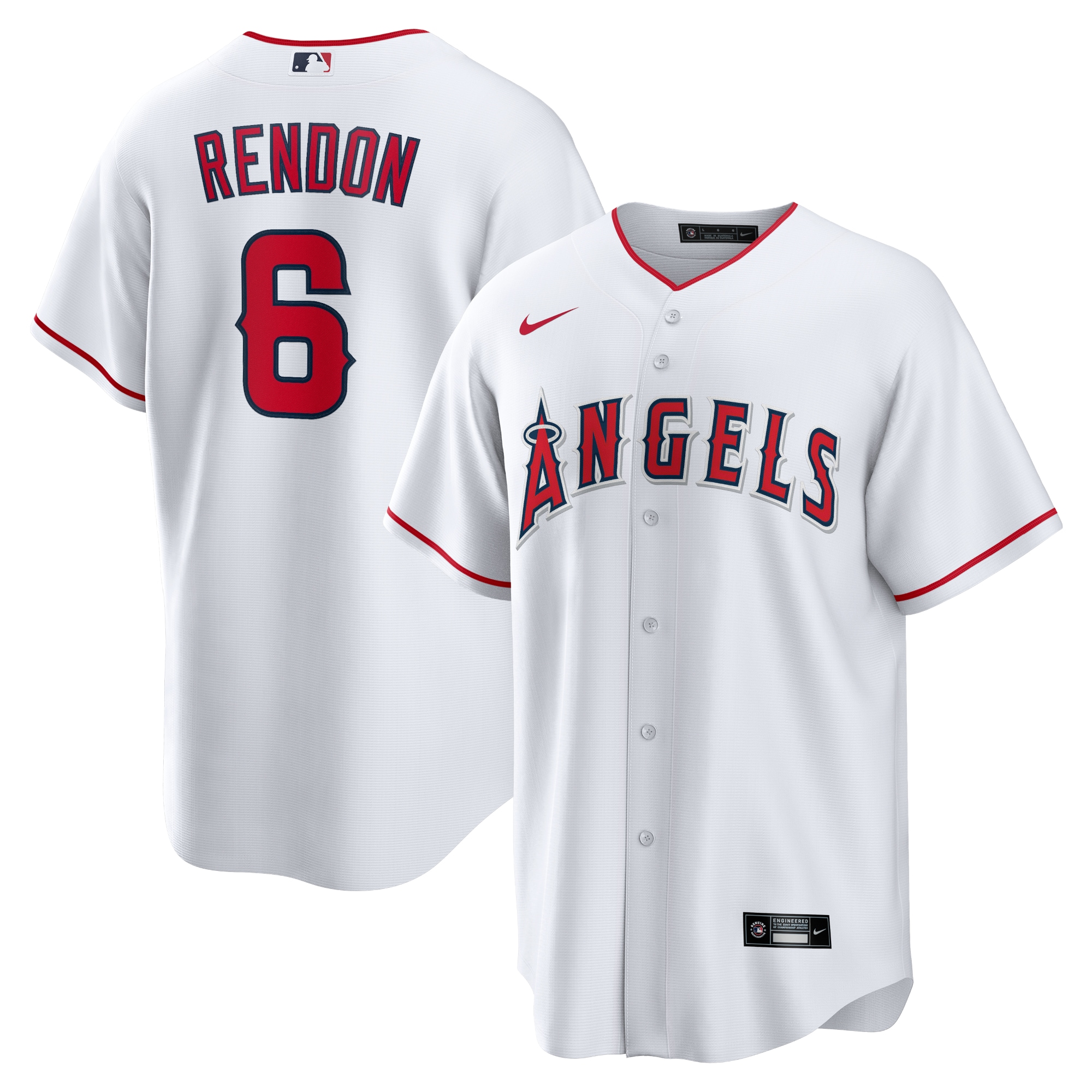 Men's Los Angeles Angels Anthony Rendon White Home Player Name Jersey 