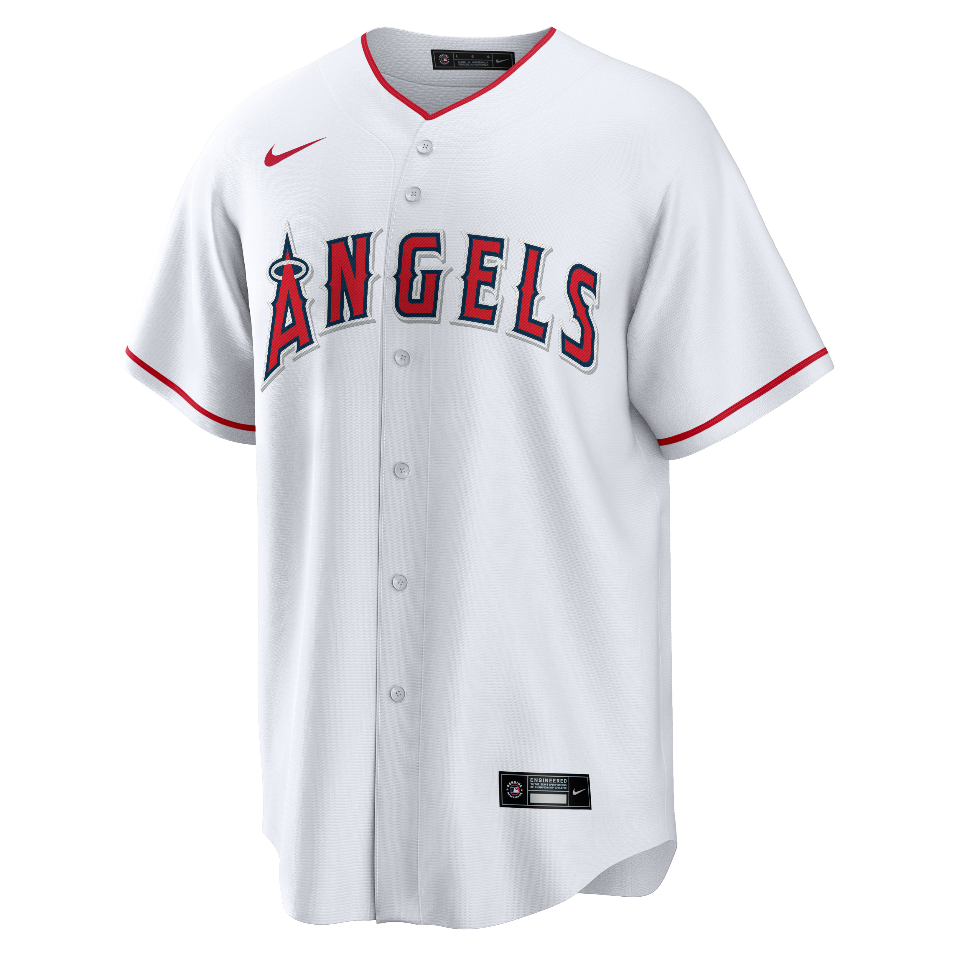 Alternative view of Men's Los Angeles Angels José Quijada White Home Player Jersey 